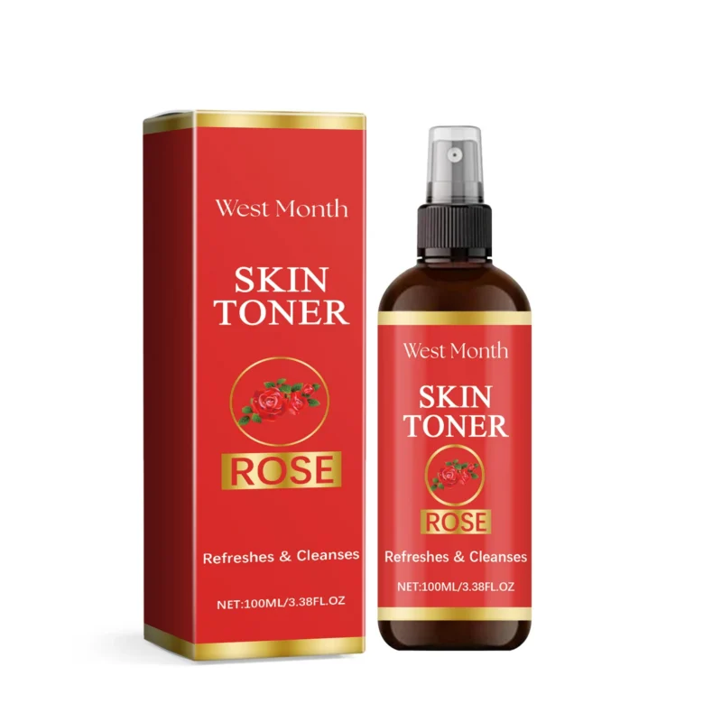 West Month Rose Skin Toner Spray with Vitamin C & Hyaluronic Acid for Hydration & Brightening