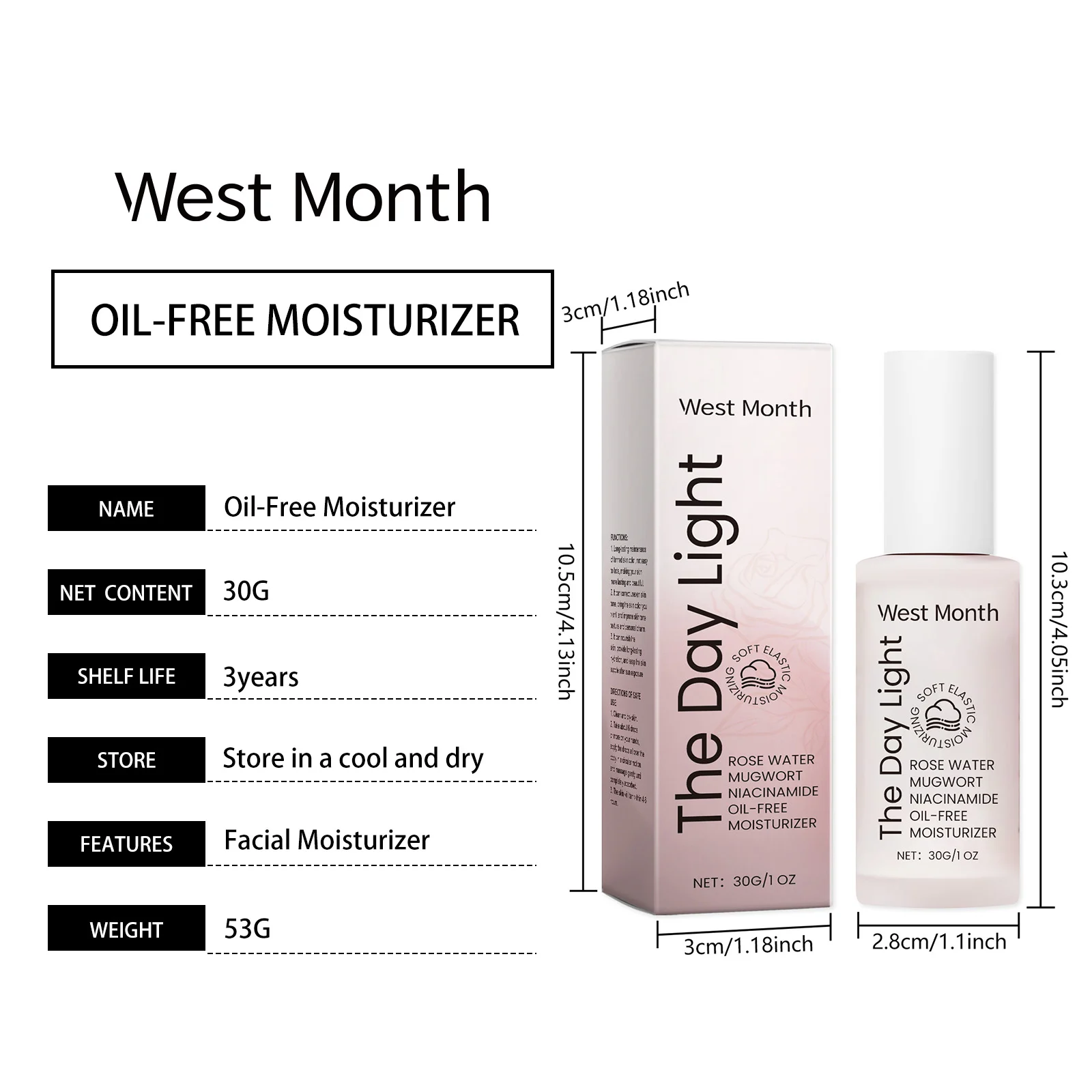Rose Hydrating Cream Firming Moisturizer with Hyaluronic Acid 30g 1 rose hydrating cream firming moisturizer 30g wes absmp548 desc 1