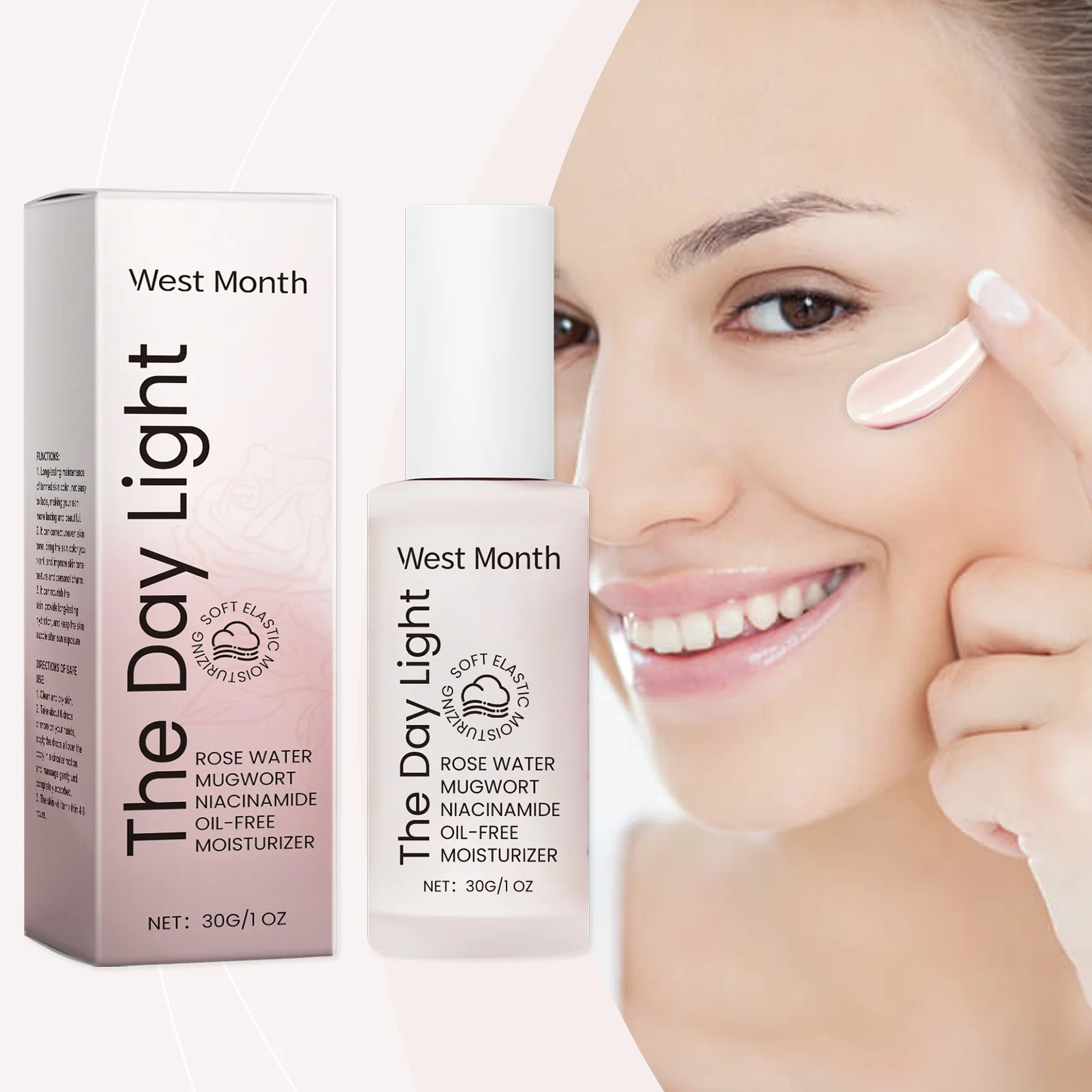 Rose Hydrating Cream Firming Moisturizer with Hyaluronic Acid 30g 2 rose hydrating cream firming moisturizer 30g wes absmp548 desc 2