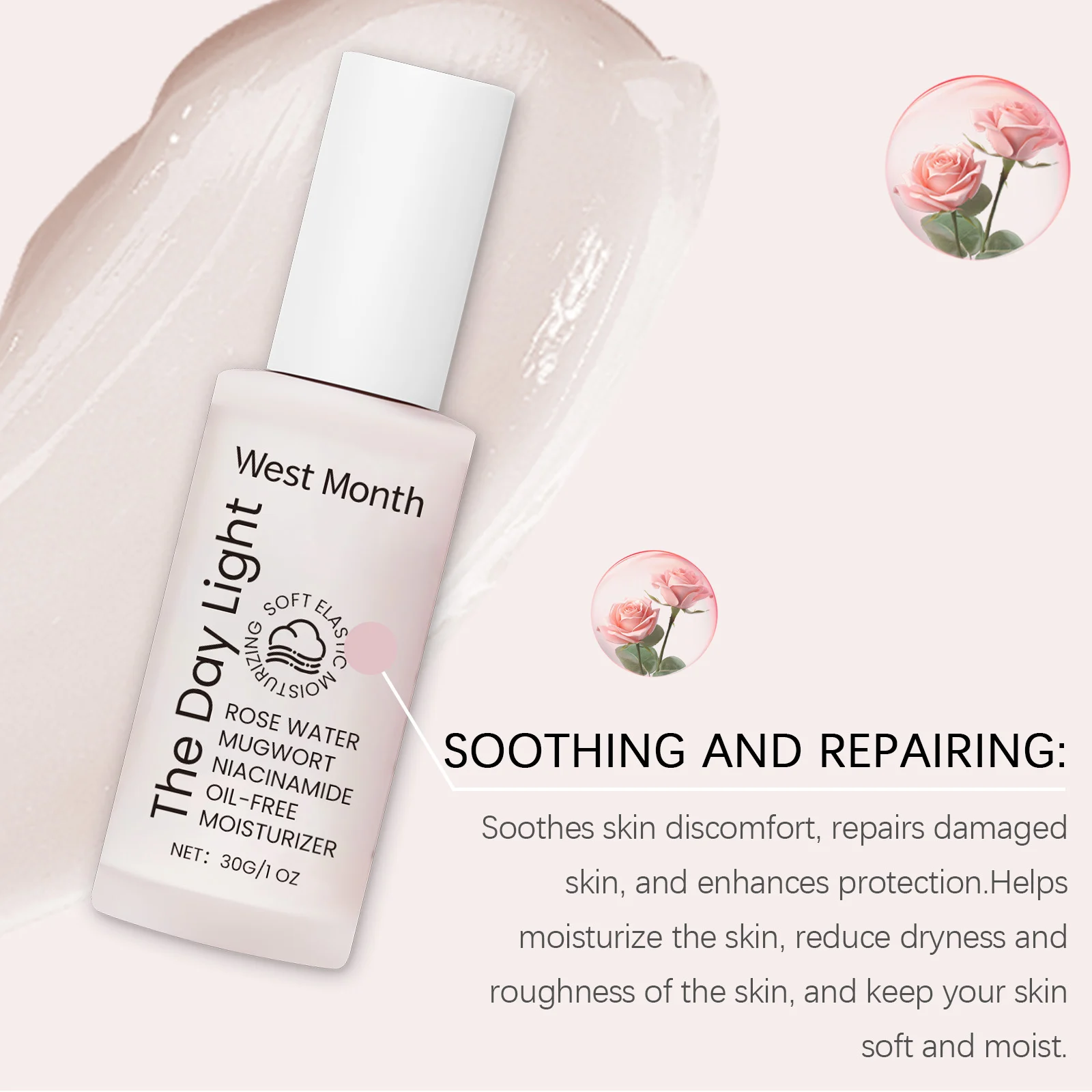 Rose Hydrating Cream Firming Moisturizer with Hyaluronic Acid 30g 8 rose hydrating cream firming moisturizer 30g wes absmp548 desc 8