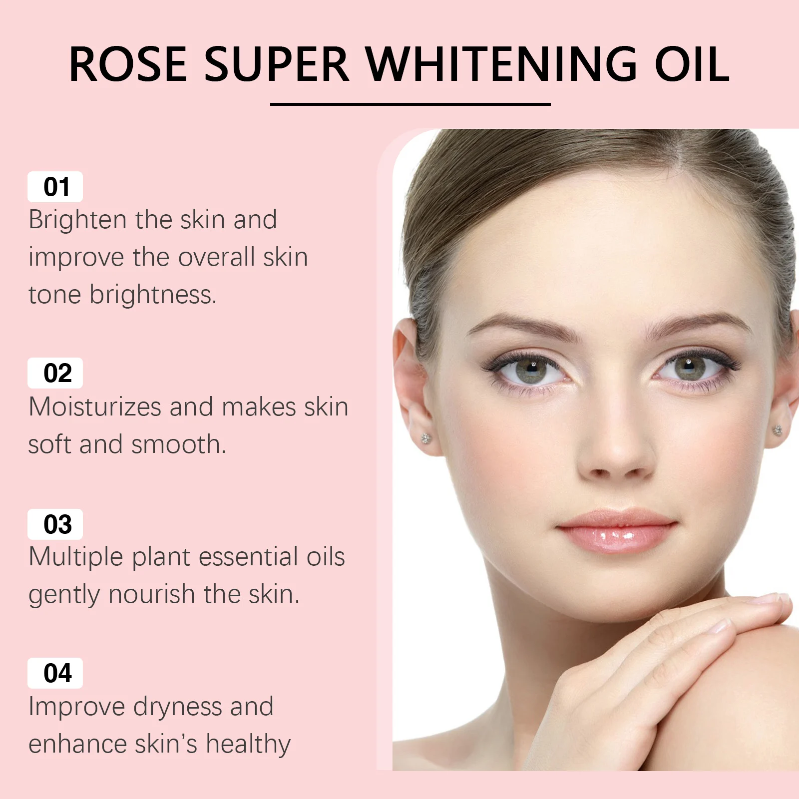 West Month Rose Super Whitening Body Oil - Moisturizing, Brightening & Soothing 4 rose whitening body oil wes 62gfyufh desc 4
