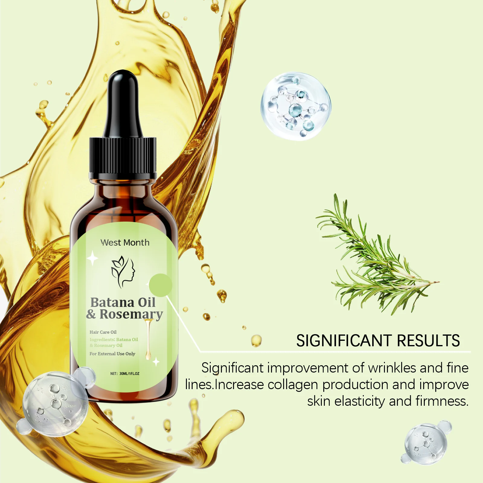 Rosemary Hair Oil 30ml for Strengthening, Smoothing & Nourishing Dry Hair 8 rosemary hair oil 30ml wes ywu5q6k3 desc 8