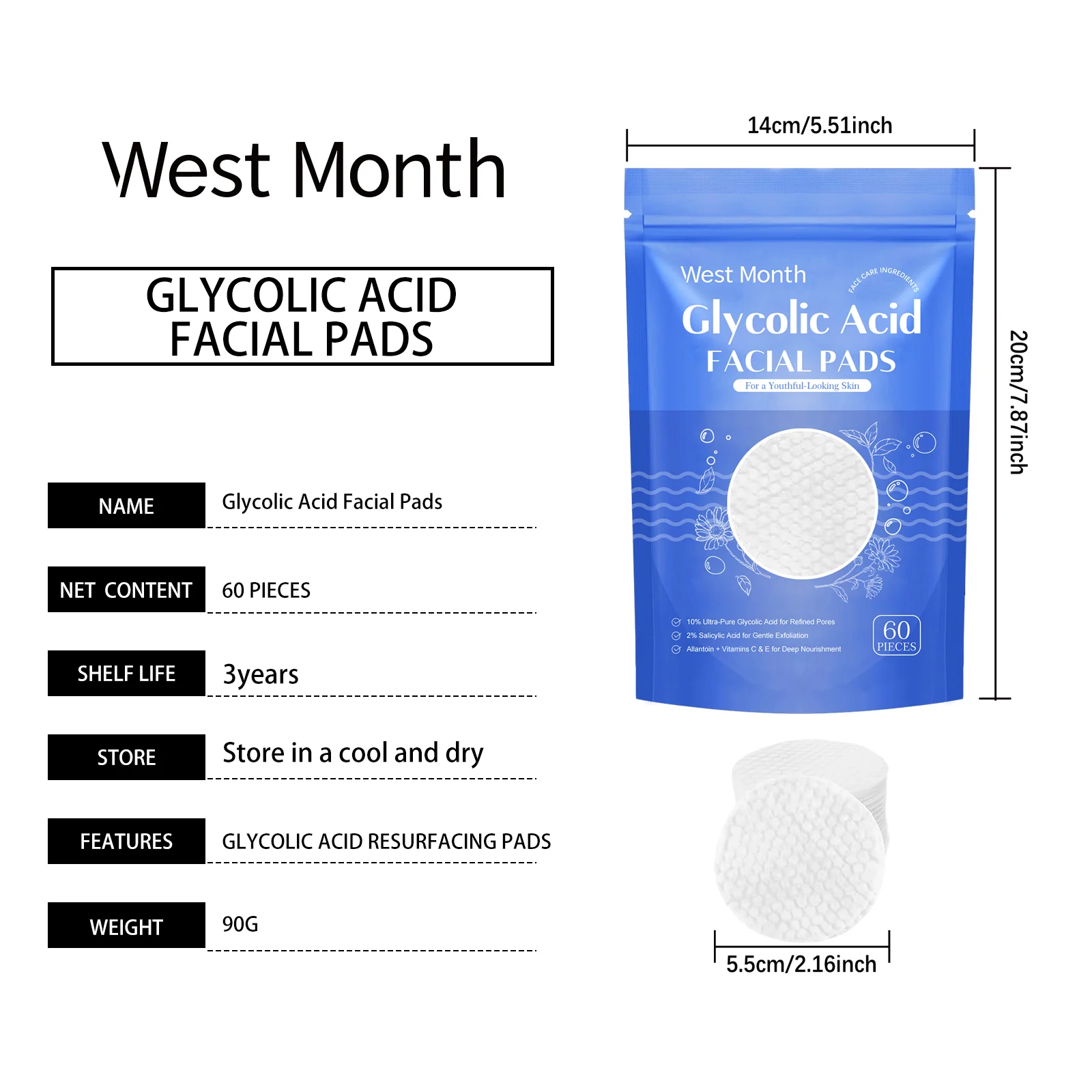 Salicylic Acid Cleansing Pads Gentle Exfoliating Facial Pads for Deep Pore Cleansing 1 salicylic acid cleanse pads exfoliating facial pads wes 3emwx3vk desc 1