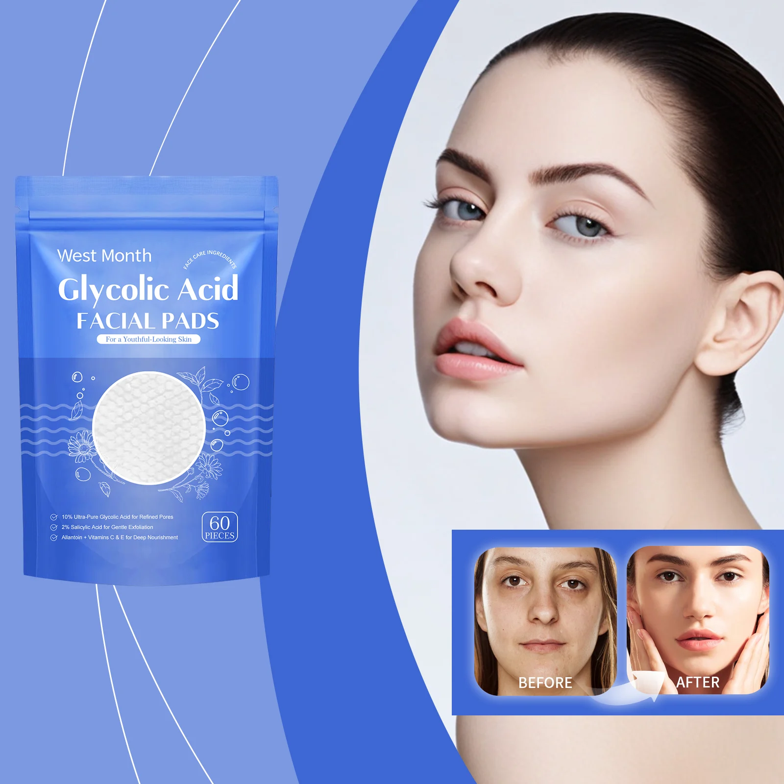 Salicylic Acid Cleansing Pads Gentle Exfoliating Facial Pads for Deep Pore Cleansing 2 salicylic acid cleanse pads exfoliating facial pads wes 3emwx3vk desc 2