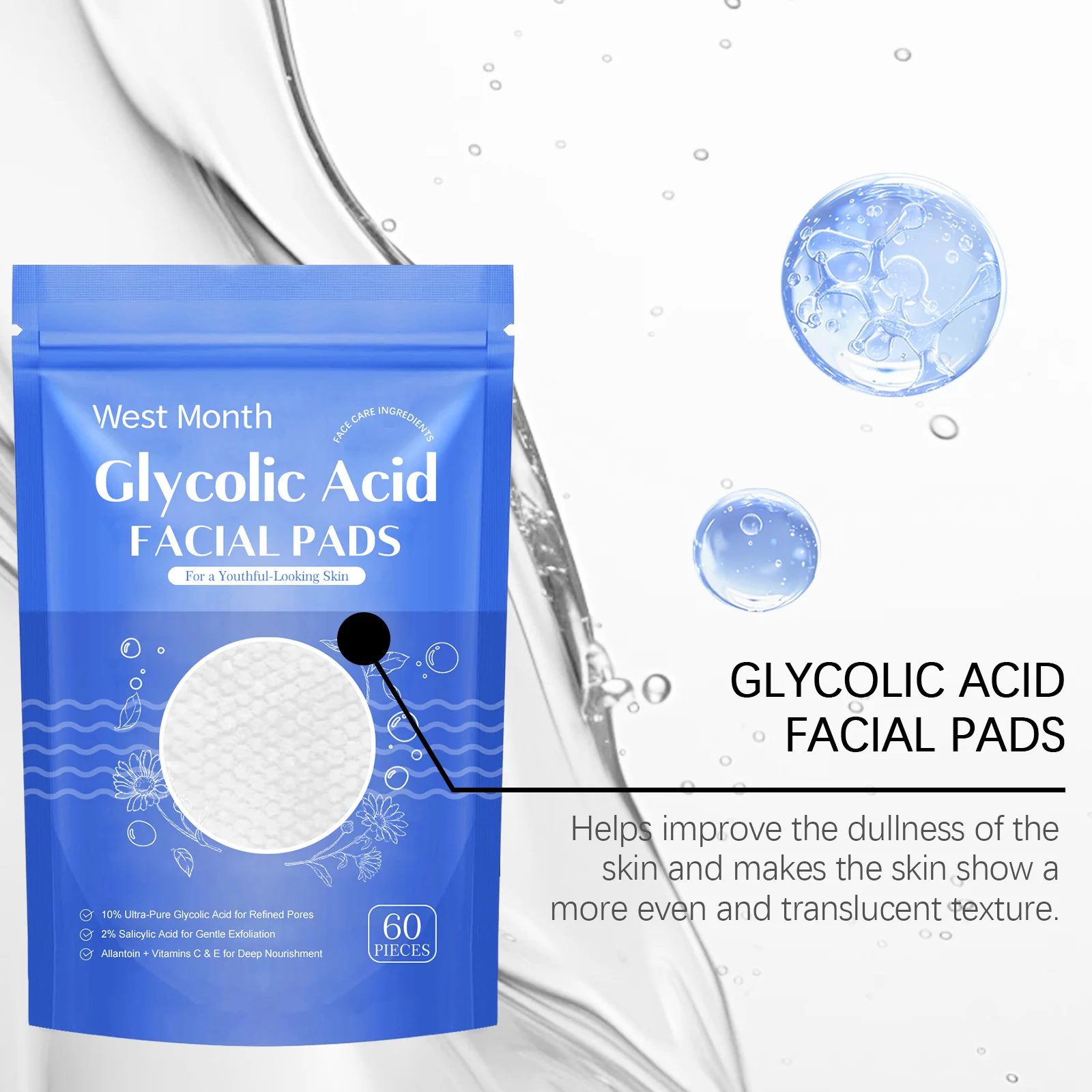Salicylic Acid Cleansing Pads Gentle Exfoliating Facial Pads for Deep Pore Cleansing 7 salicylic acid cleanse pads exfoliating facial pads wes 3emwx3vk desc 7