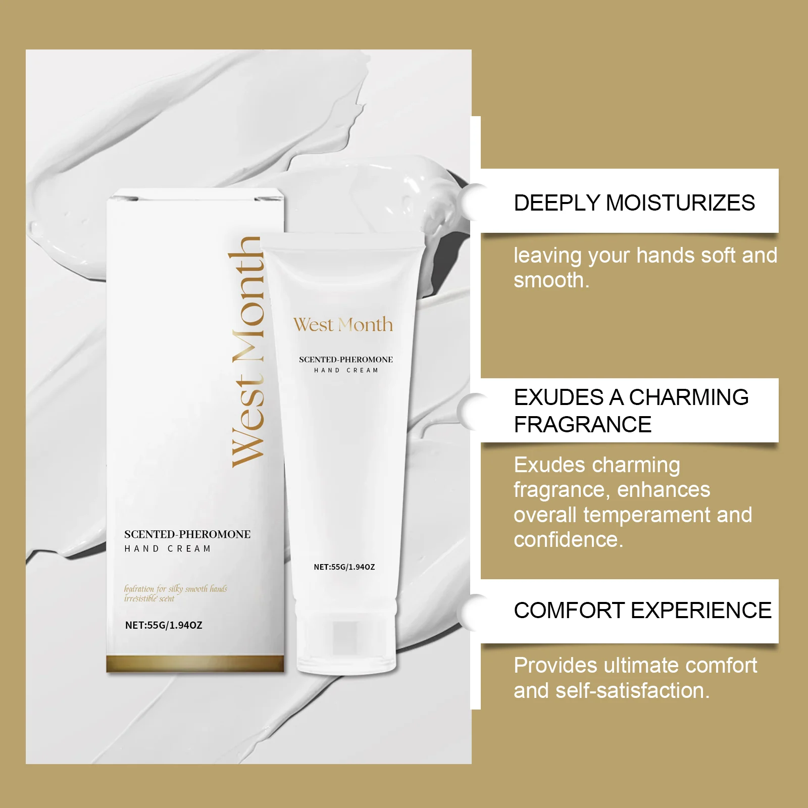 Scented Pheromone Hand Cream 55ml with Panthenol and Centella for Hydration and Silky Smooth Skin 8 scented pheromone hand cream 55ml wes hwtn36ad desc 8
