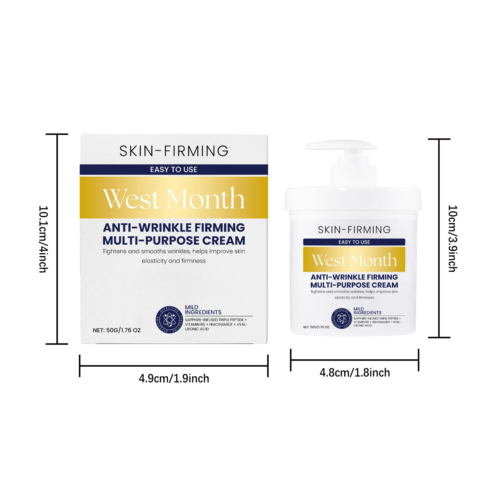 Skin Firming Body Cream 50g with Hyaluronic Acid & Peptides for Tightening and Brightening 1 skin firming body cream 50g wes 6fq28awt desc 1