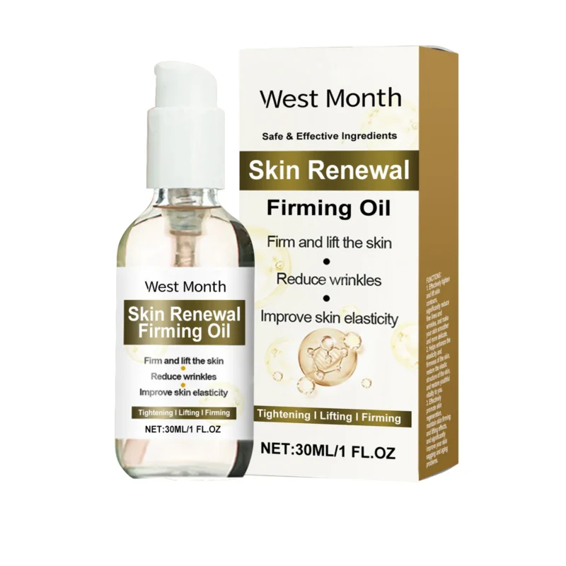 West Month Skin Firming Body Oil with Squalane and Vitamin E for tightening, lifting, and moisturizing dry skin