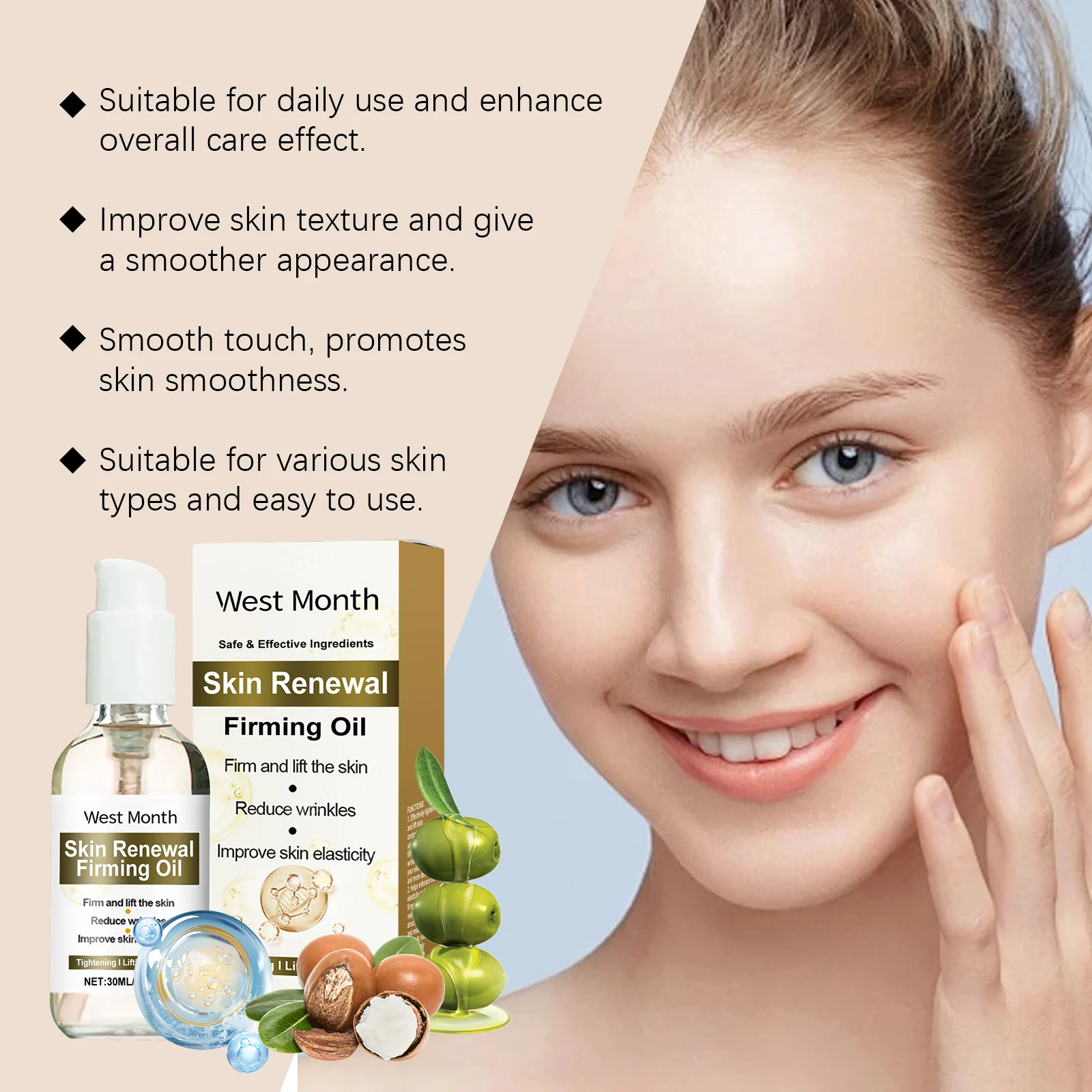 Skin Firming Body Oil Tightening Moisturizing Massage Oil for Body 30ml 7 skin firming body oil tightening moisturizing massage oil 30ml wes r74995cj desc 7