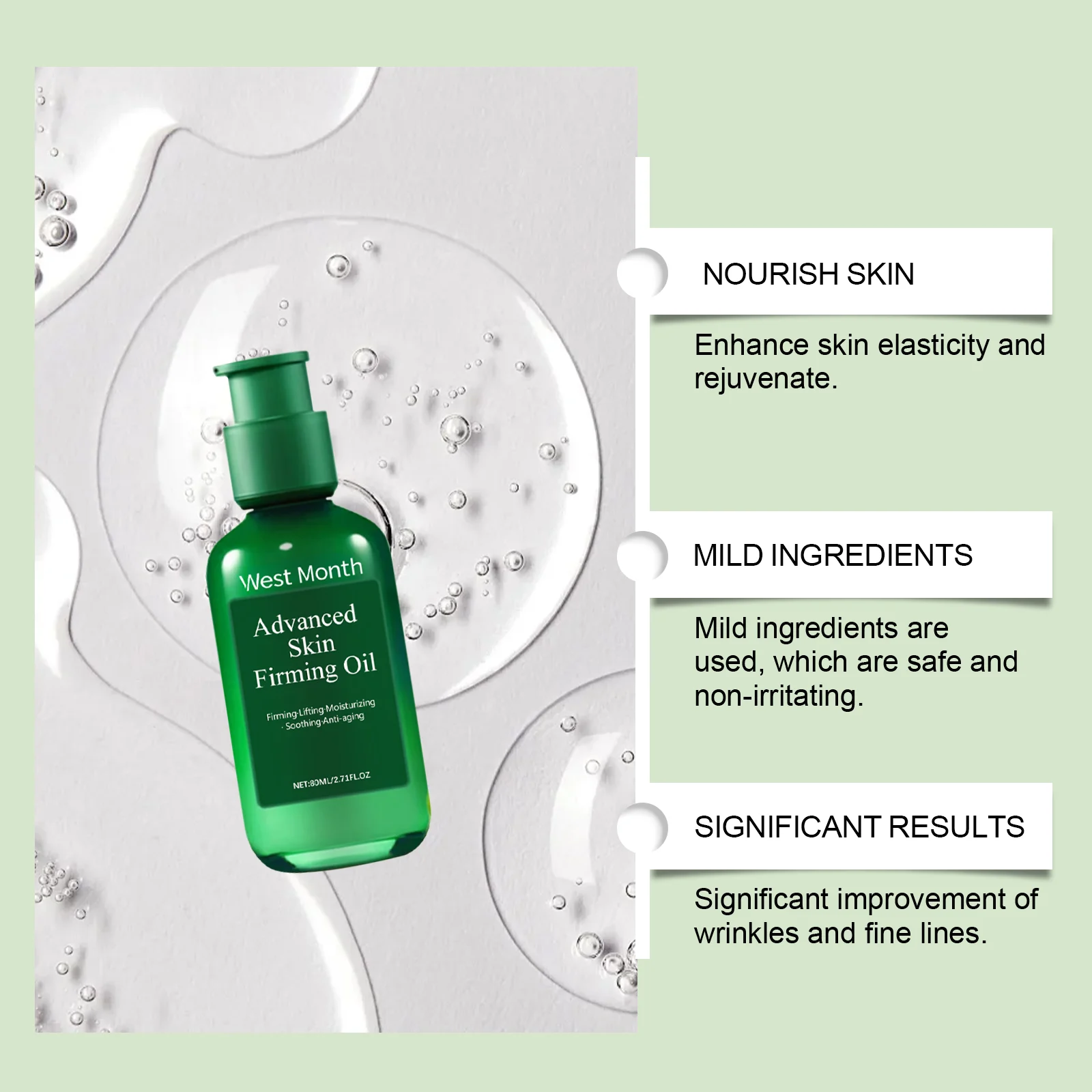Skin Firming Oil for Face and Body 80ml Anti-Wrinkle Moisturizing Treatment 8 skin firming oil 80ml wes j52zcc33 desc 8