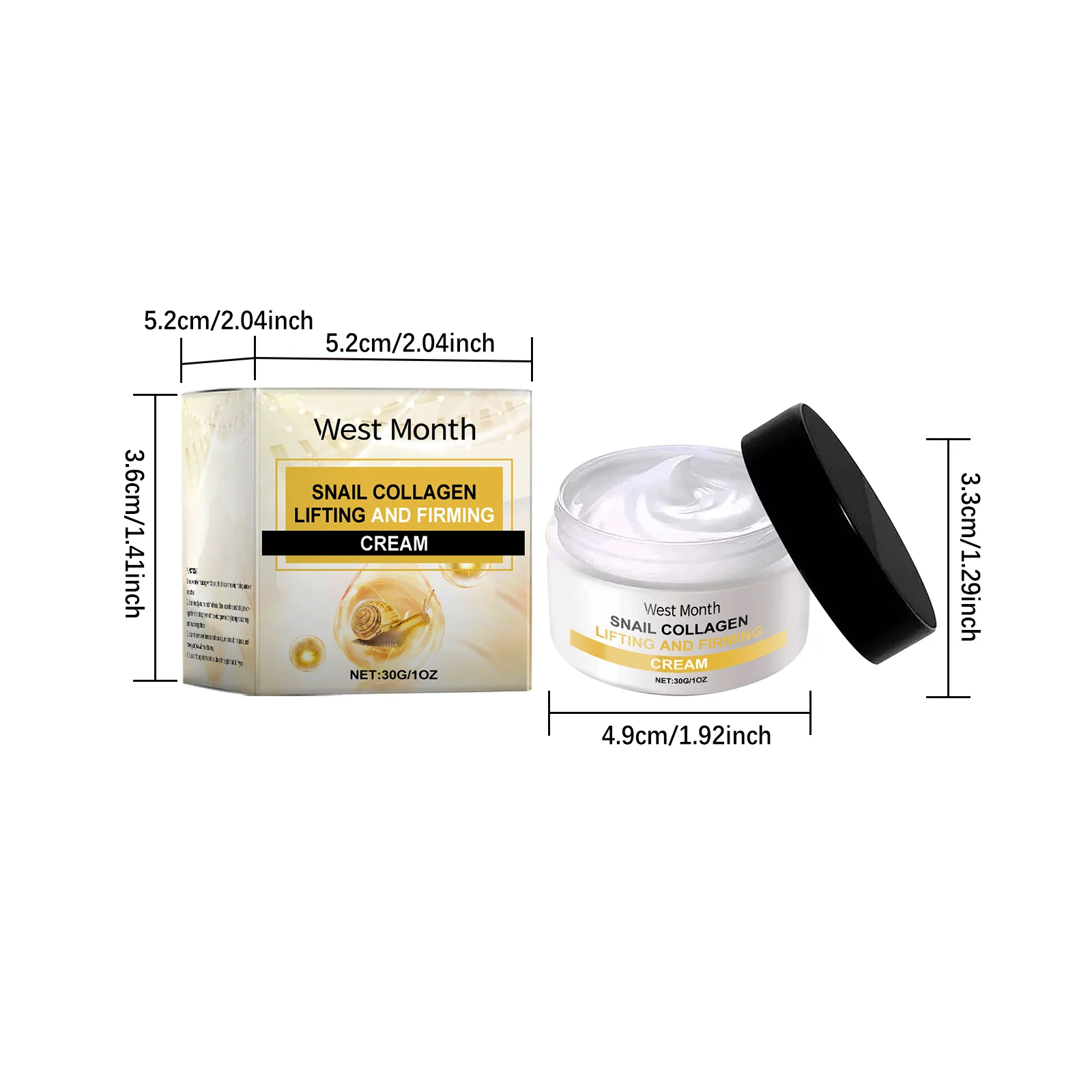 Snail Collagen Lifting Firming Cream 30g | Anti-Wrinkle & Hydrating Face Moisturizer 1 snail collagen lifting firming cream 30g wes z4dpkzck desc 1