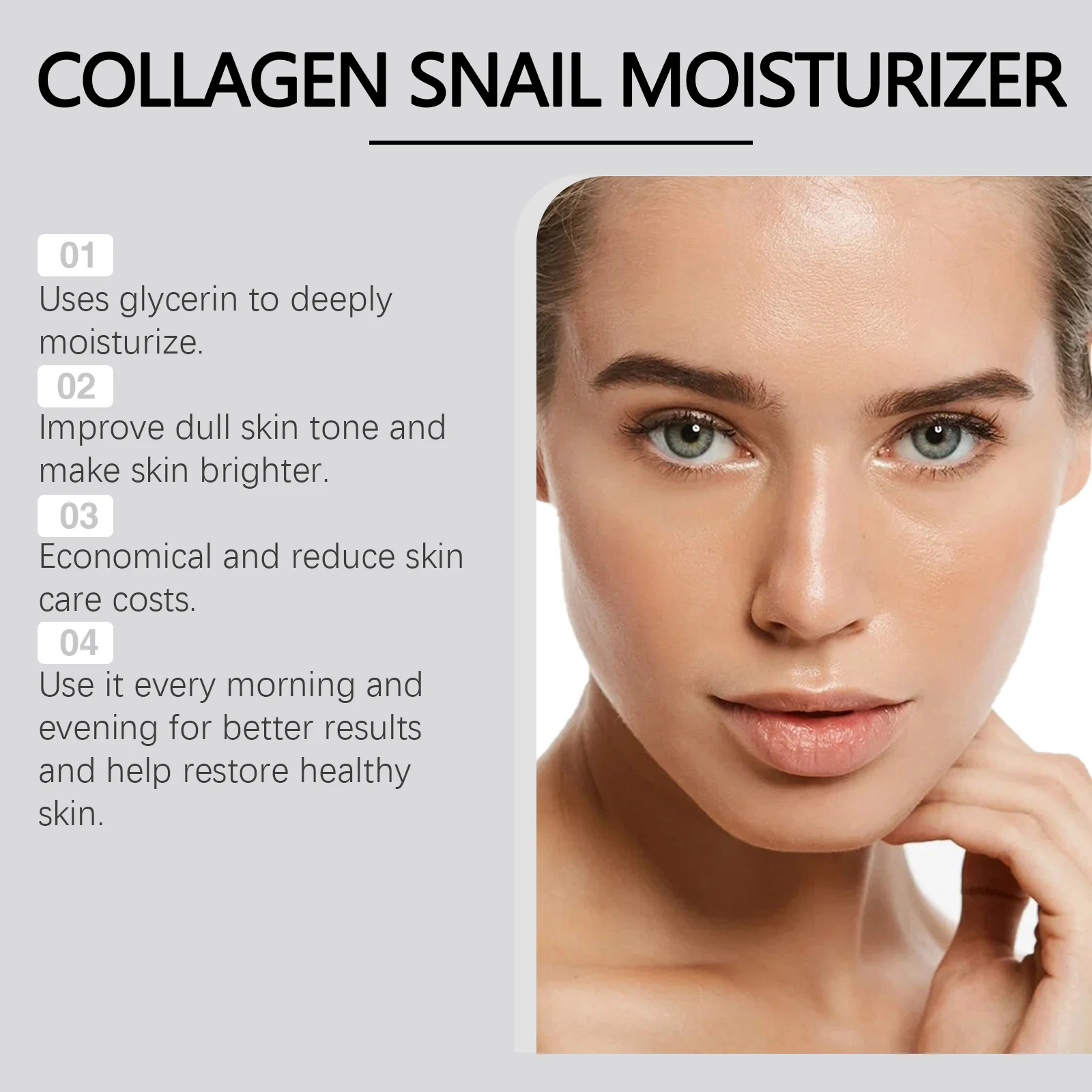 West Month Collagen Snail Moisturizer Cream for Hydration, Repair & Brightening 5 snail moisturizer cream wes bmrbmyp9 desc 5