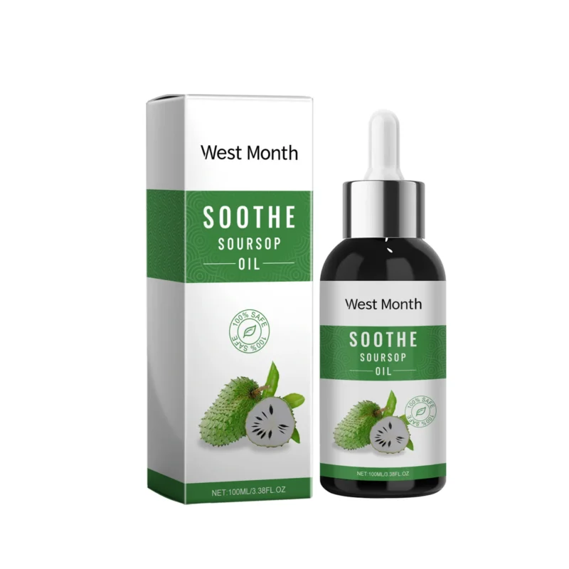 West Month Soothe Soursop Oil 100ml for deep moisturizing, soothing irritation, and improving skin radiance.