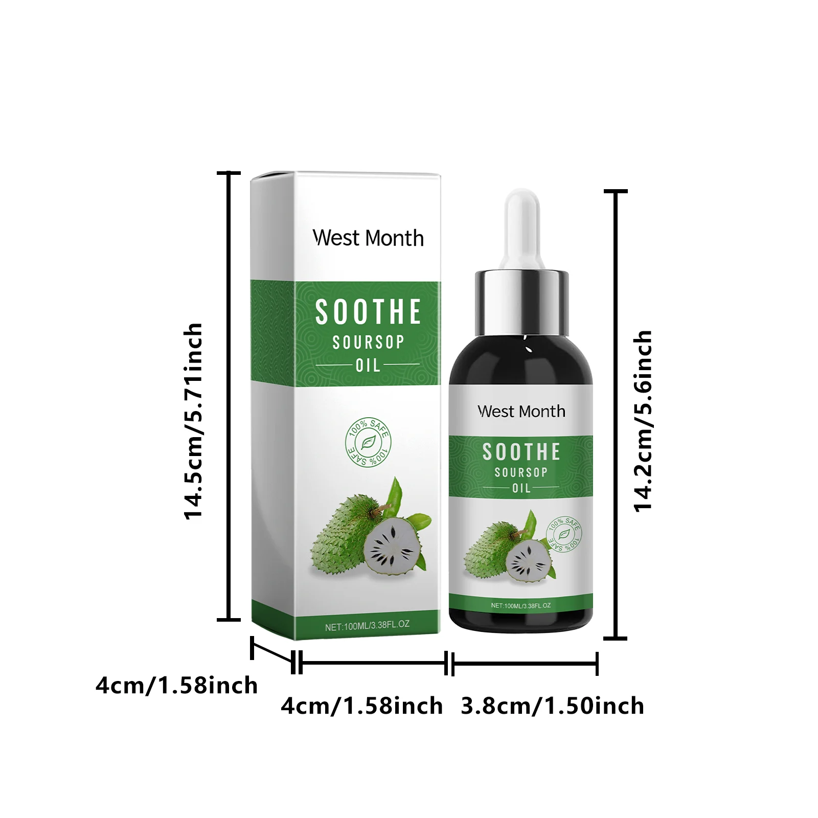 Soothe Soursop Oil 100ml for Deep Moisturizing, Soothing & Skin Radiance 1 soothe soursop oil 100ml wes waxf4eyb desc 1