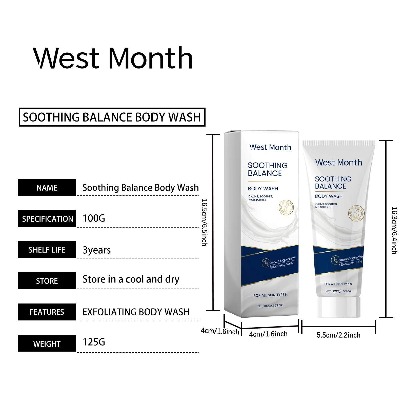 Soothing Repair Body Wash 100g for Dry, Itchy Skin with Vitamin E & Hyaluronic Acid 1 soothing repair body wash 100g wes kavyqcgu desc 1