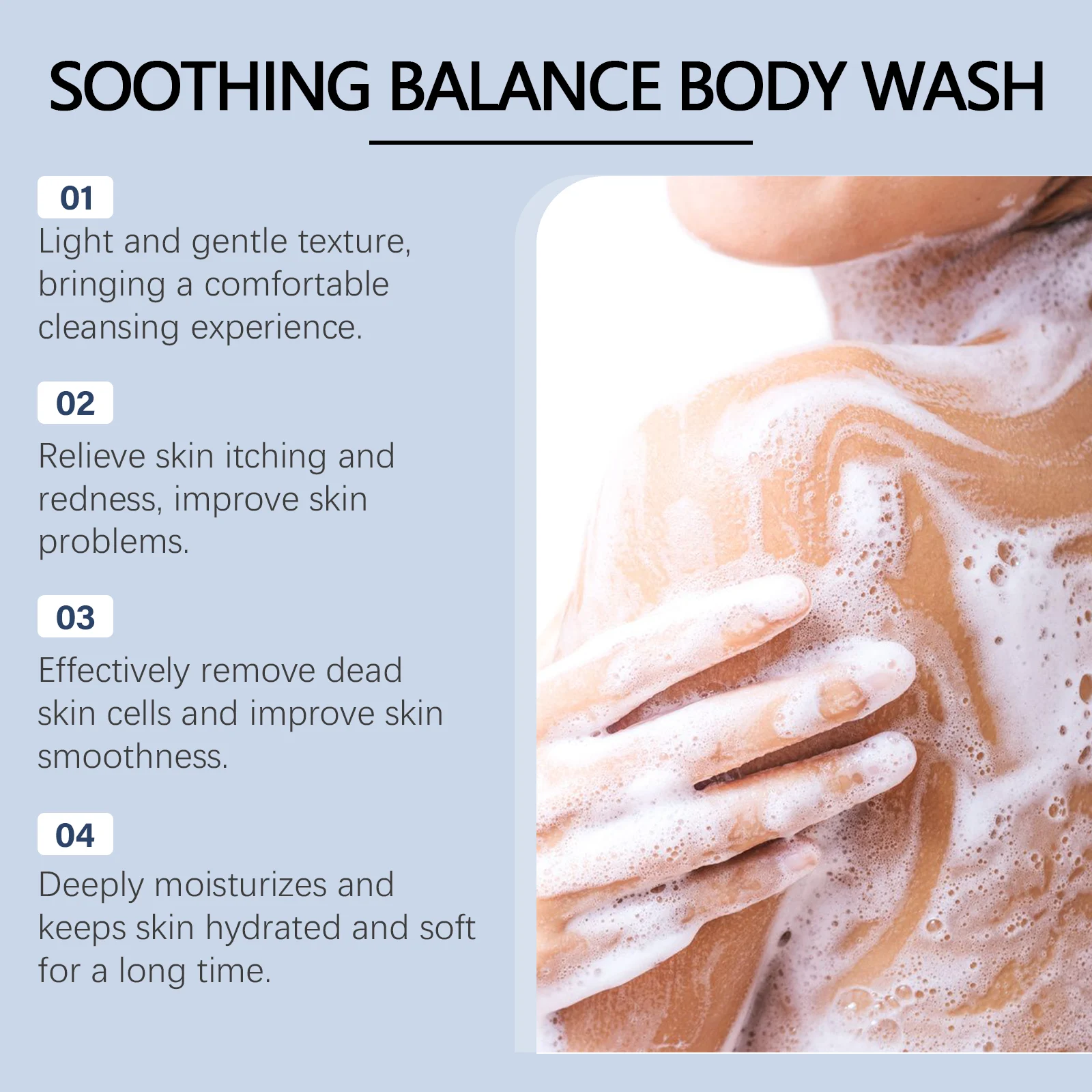 Soothing Repair Body Wash 100g for Dry, Itchy Skin with Vitamin E & Hyaluronic Acid 5 soothing repair body wash 100g wes kavyqcgu desc 5