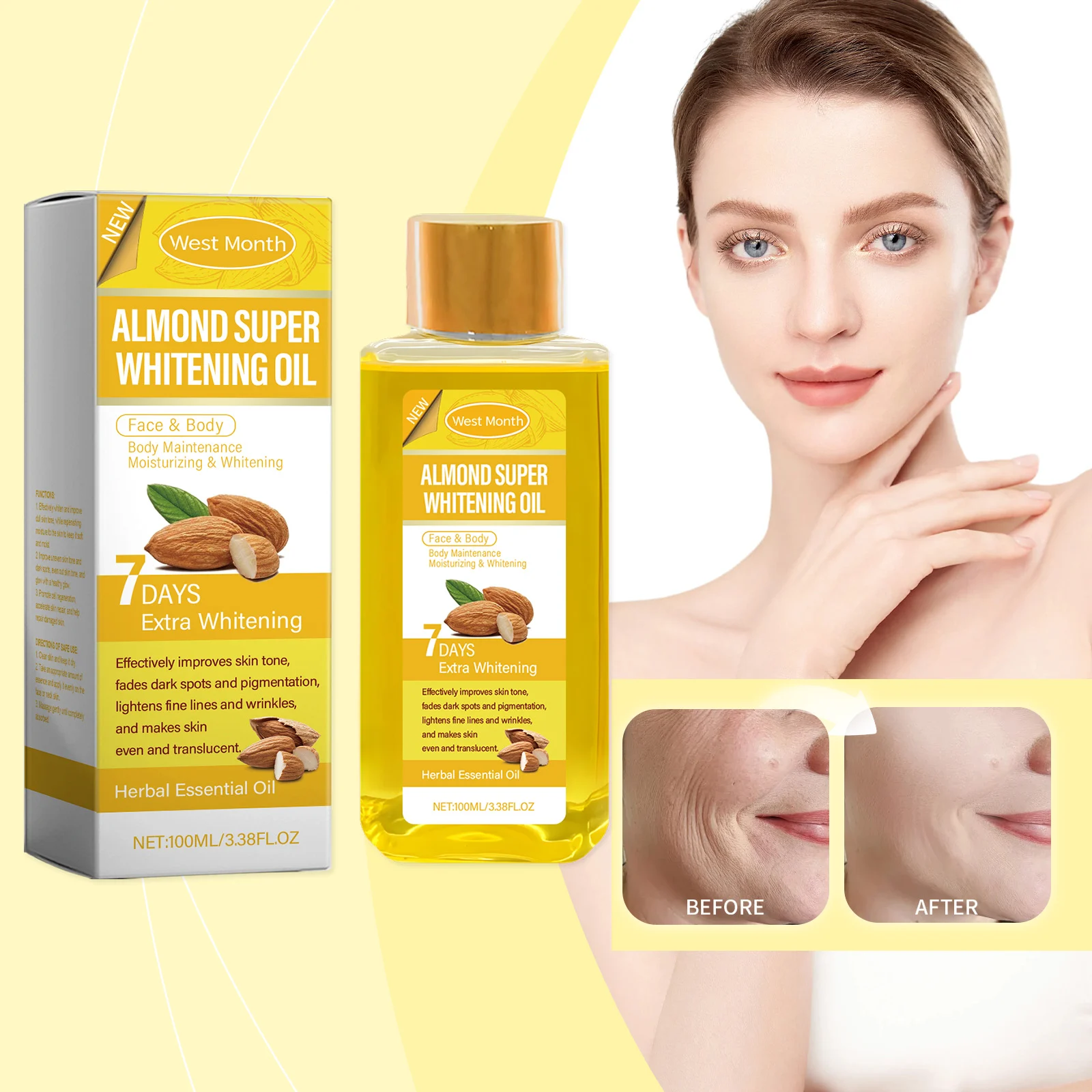 Sweet Almond Body Brightening Oil 100ml 2 sweet almond body brightening oil 100ml wes h5wrzhr4 desc 2