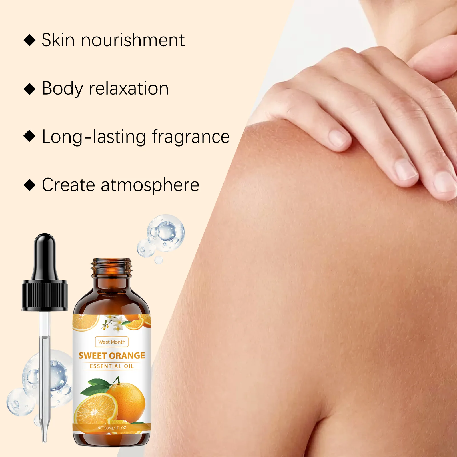 Sweet Orange Essential Oil 30ml for Skin Care, Moisturizing, Relaxation & Aromatherapy 5 sweet orange essential oil 30ml wes zq89ggdb desc 5