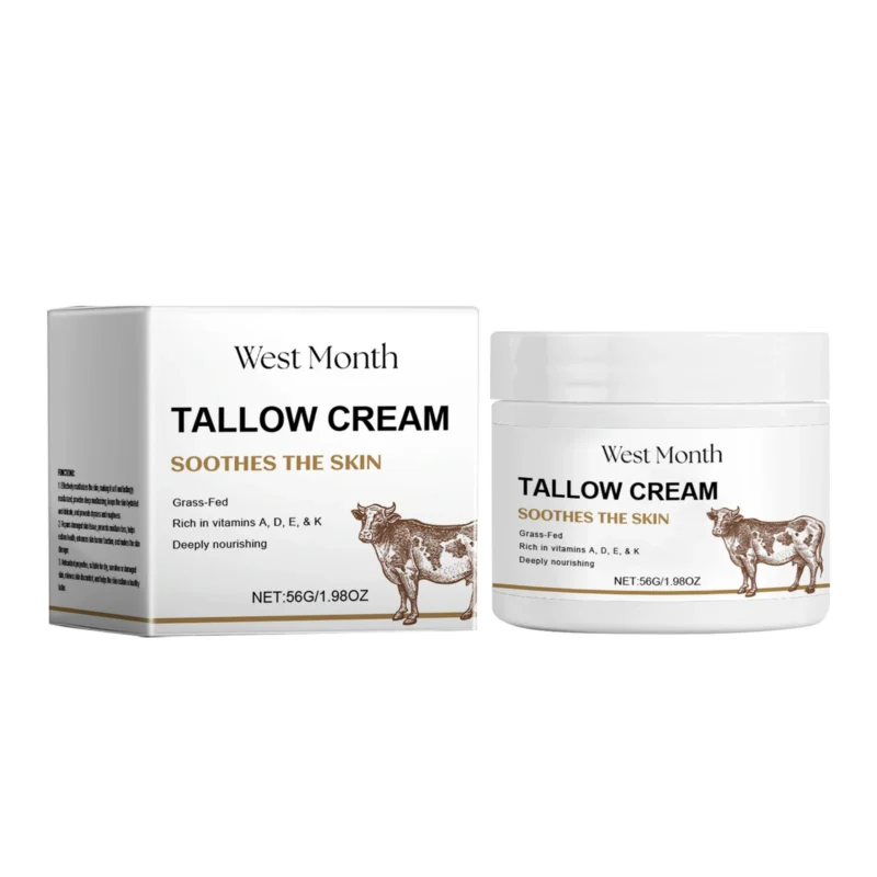 West Month Tallow Moisturizing Cream 56g for Soft, Hydrated, and Glowing Skin