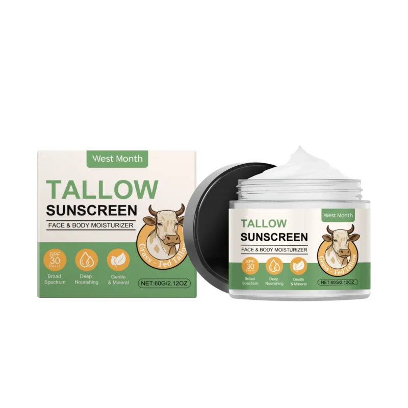 West Month Tallow Sunscreen Face & Body Moisturizer SPF PA+++ Broad Spectrum Waterproof