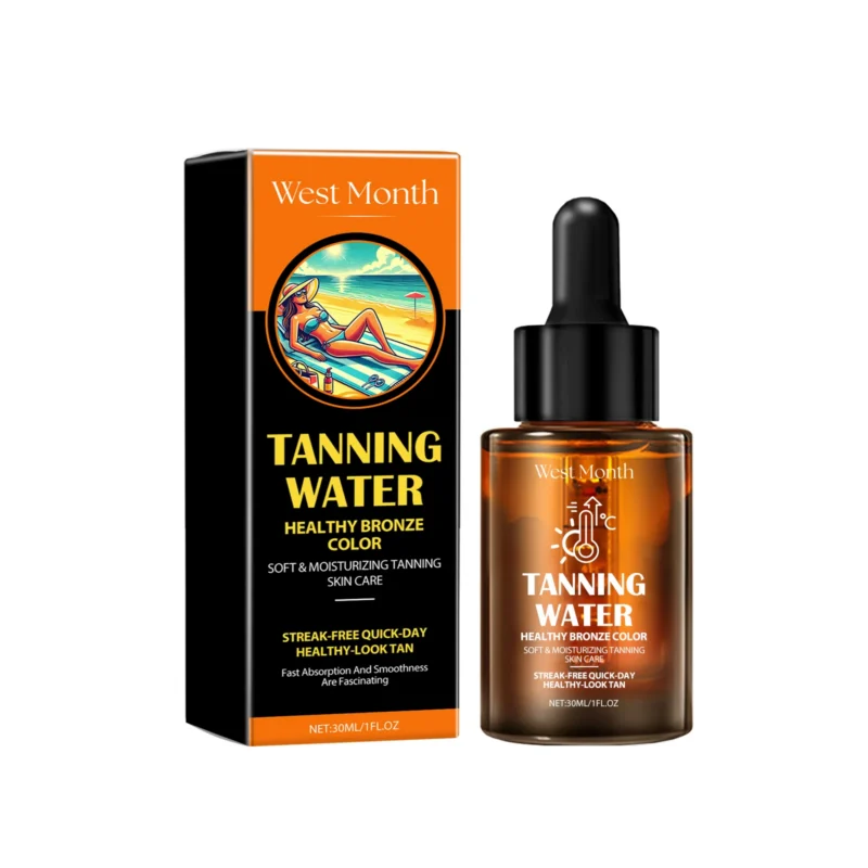 West Month Tanning Water Tanning Serum Fast Absorption Bronzer for Healthy Bronze Skin