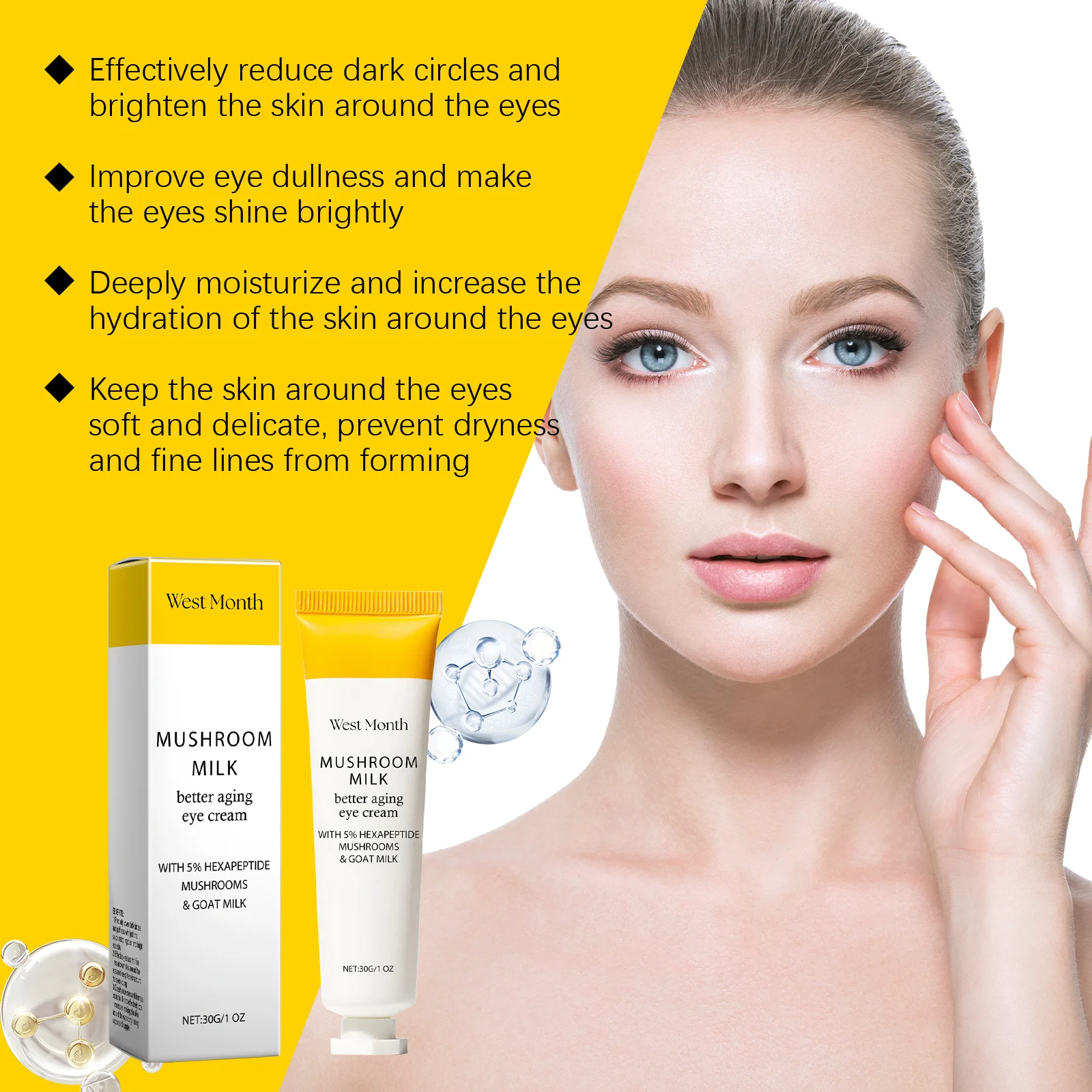 Tightening Hydrating Eye Cream 30g for Anti-Aging, Dark Circles & Wrinkles 5 tightening hydrating eye cream 30g wes 53r3n2n7 desc 5