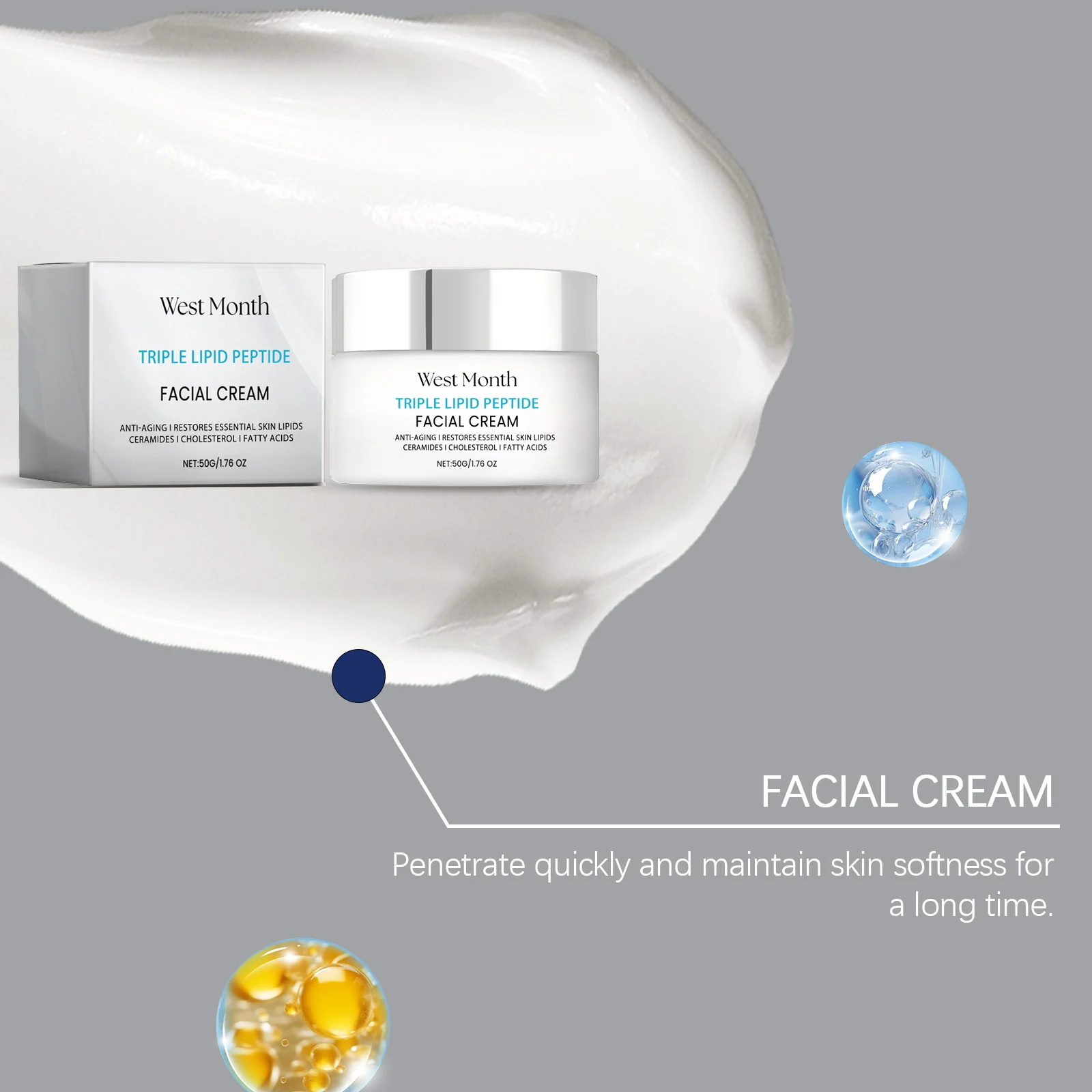 Triple Lipid Peptide Face Cream 50g Moisturizing Anti-Aging Skin Barrier Repair 7 triple lipid peptide face cream 50g wes wj4g33c6 desc 7