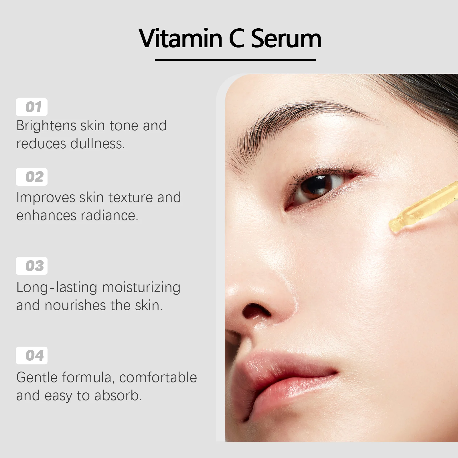 Vitamin C Face Serum for Brightening, Moisturizing, and Smoothing Skin 30ml 5 vitamin c face serum brightening moisturizing 30ml wes 8wquqgc9 desc 5