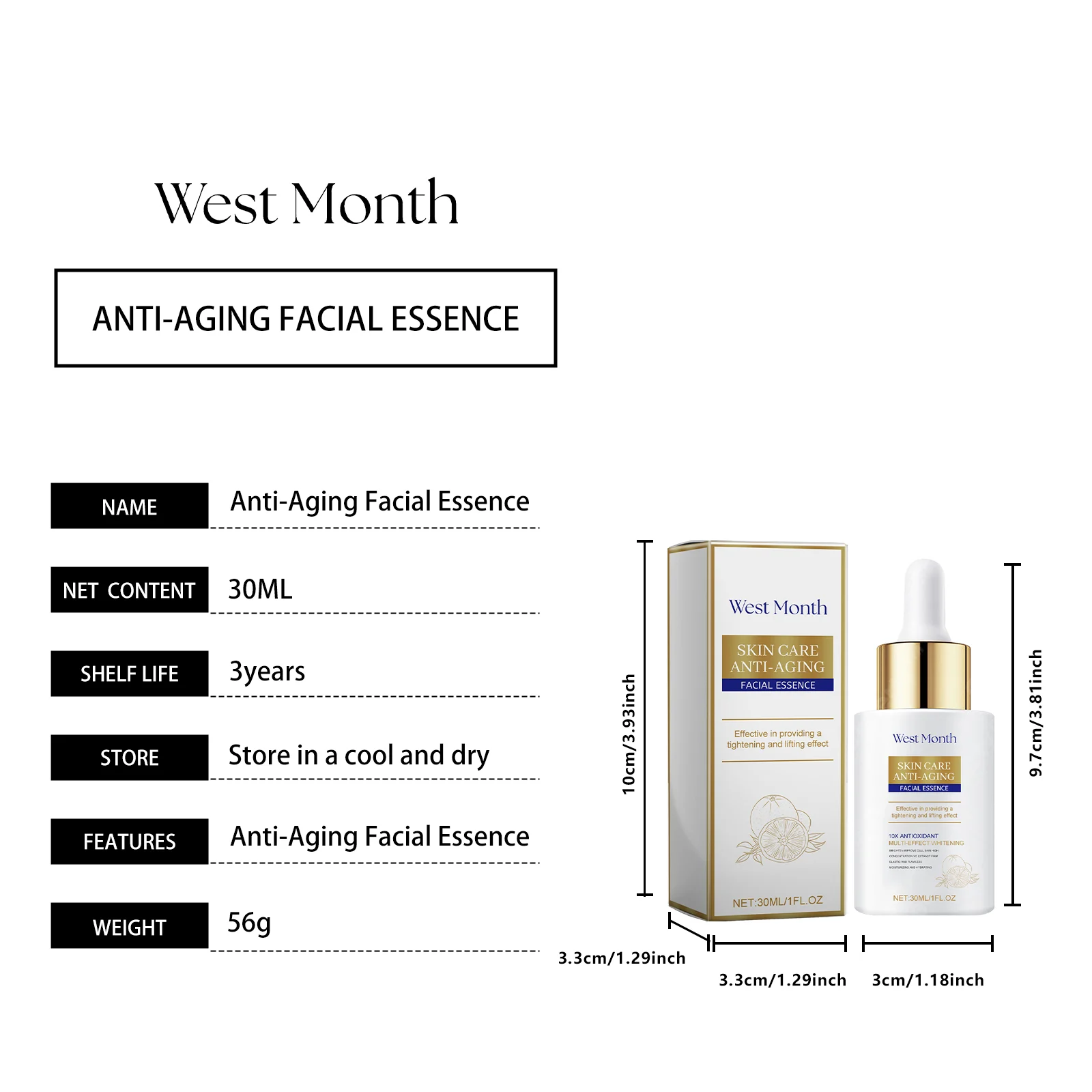 Vitamin C Facial Serum Anti-Aging Moisturizing Brightening Firming Essence 30ml 1 vitamin c facial serum anti aging firming essence 30ml wes 6dukrr6s desc 1