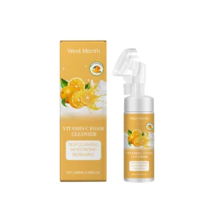 West Month Vitamin C Foam Cleanser - Deep Cleansing, Oil Control, Moisturizing for Acne-Prone Skin