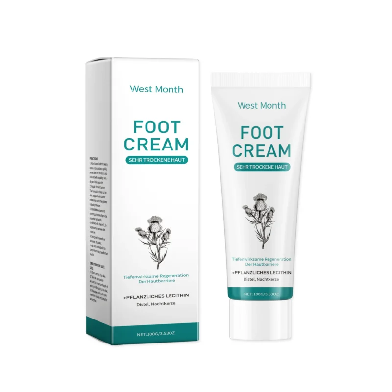West Month Vitamin Moisturizing Foot Repair Cream 100g for Dry Cracked Heels with Evening Primrose Oil