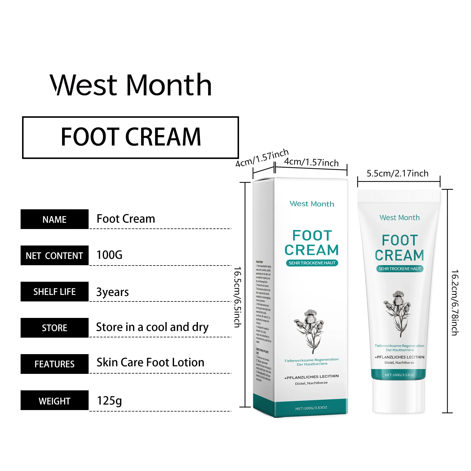 Vitamin Moisturizing Foot Cream 100g for Repairing Dry Cracked Feet 1 vitamin moisturizing foot cream 100g wes 7phzecv7 desc 1