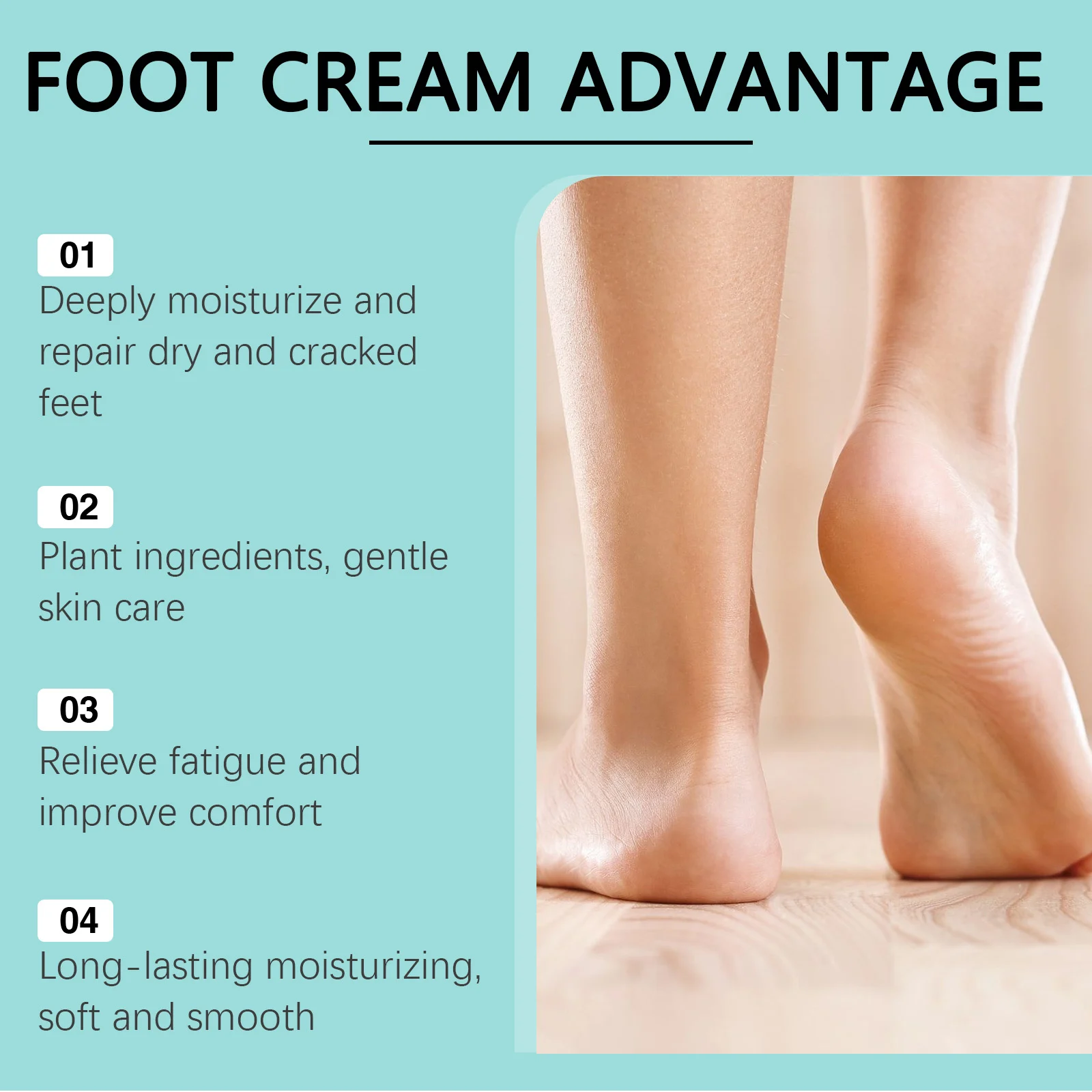 Vitamin Moisturizing Foot Cream 100g for Repairing Dry Cracked Feet 4 vitamin moisturizing foot cream 100g wes 7phzecv7 desc 4