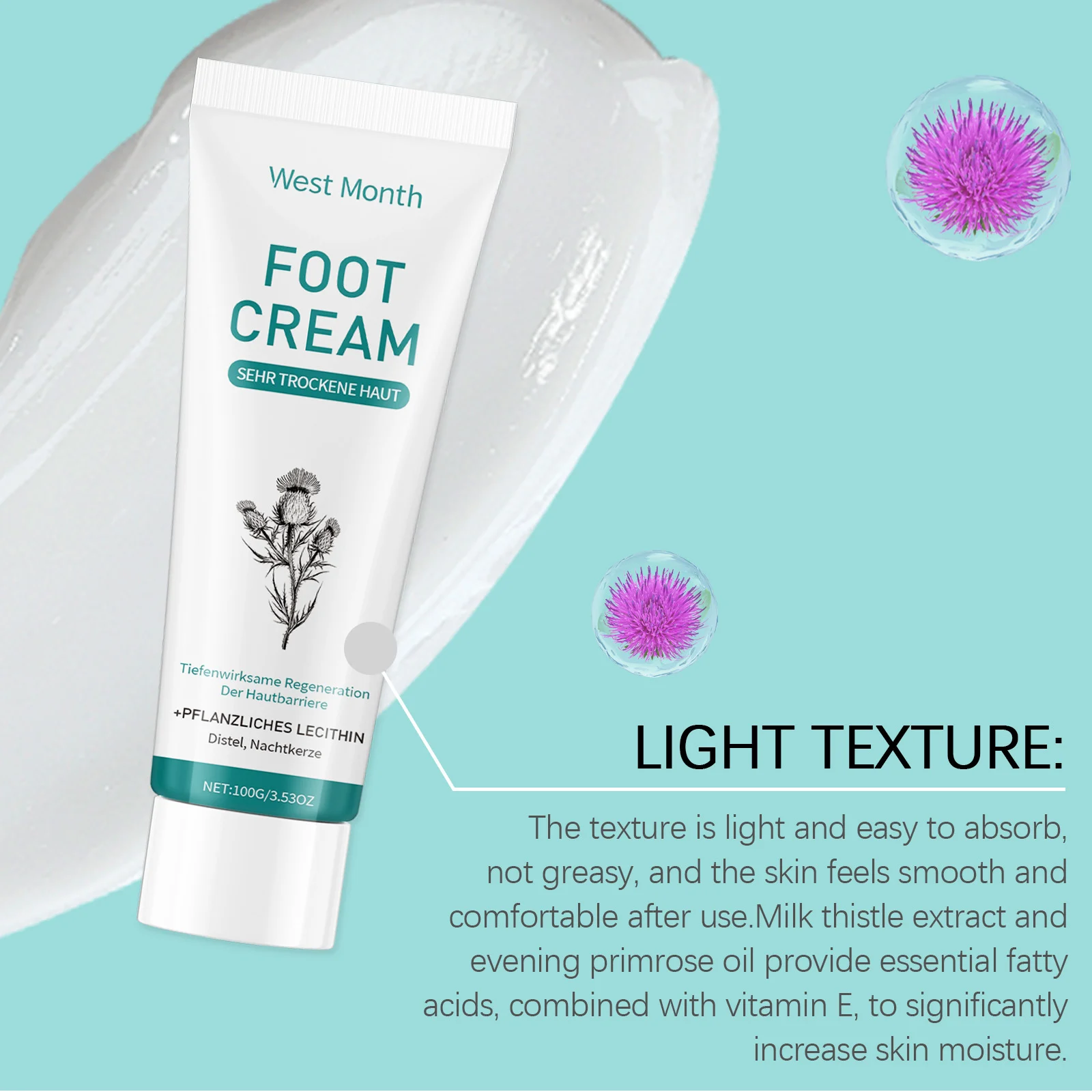 Vitamin Moisturizing Foot Cream 100g for Repairing Dry Cracked Feet 7 vitamin moisturizing foot cream 100g wes 7phzecv7 desc 7