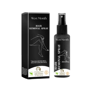 West Month Body Hair Removal Spray 100ml for Smooth Skin on Arms, Legs, Chest, and Back