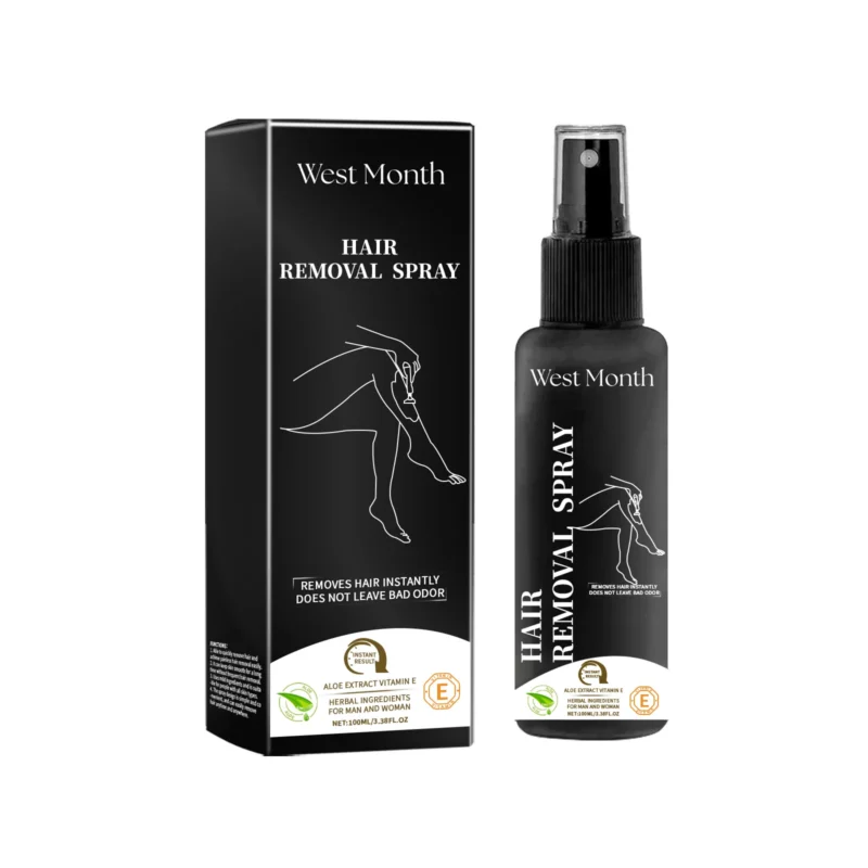 West Month Body Hair Removal Spray 100ml for Smooth Skin on Arms, Legs, Chest, and Back