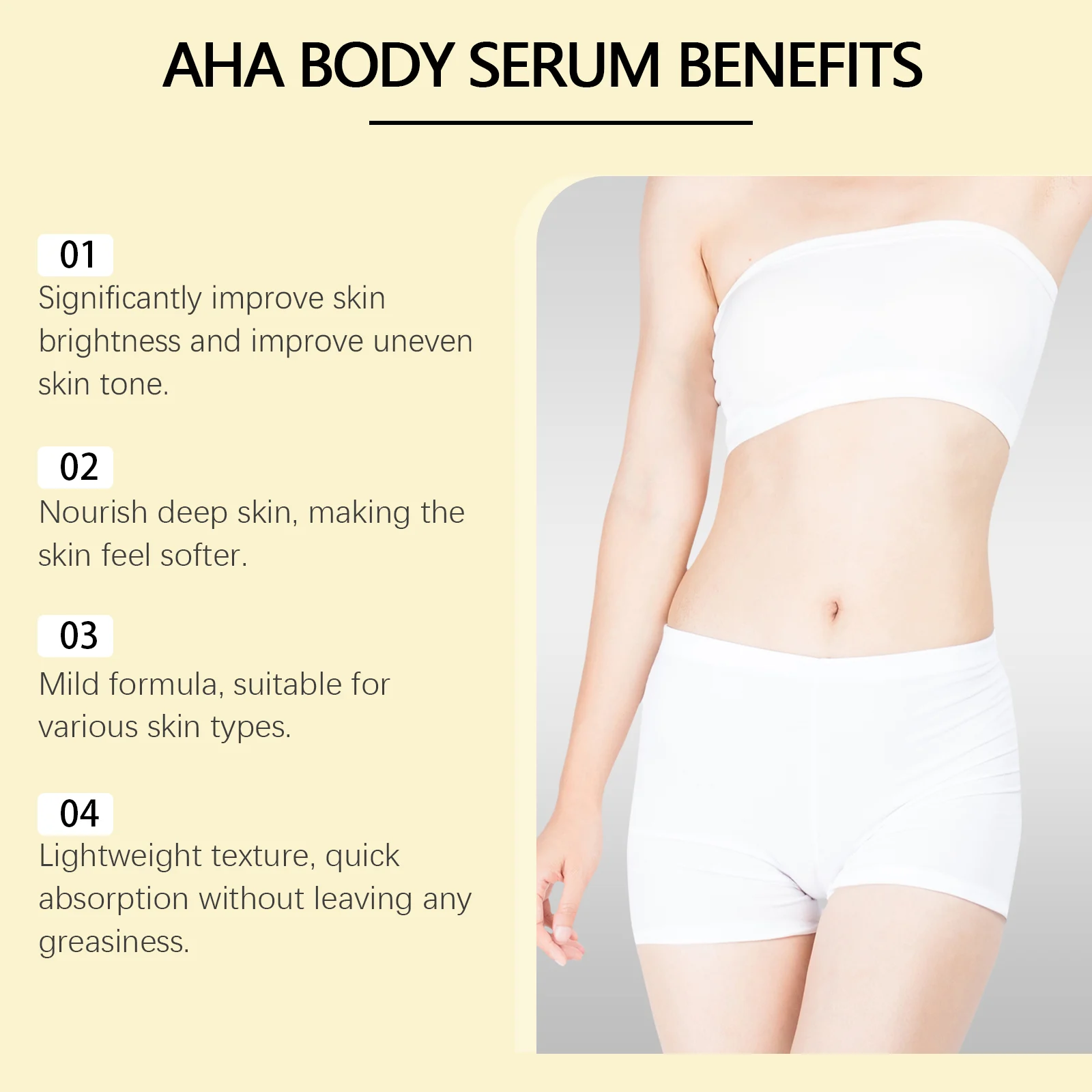 West Month AHA Body Serum for Brightening, Moisturizing & Nourishing Dry Skin 5 aha body serum wes grb4wr9c desc 5