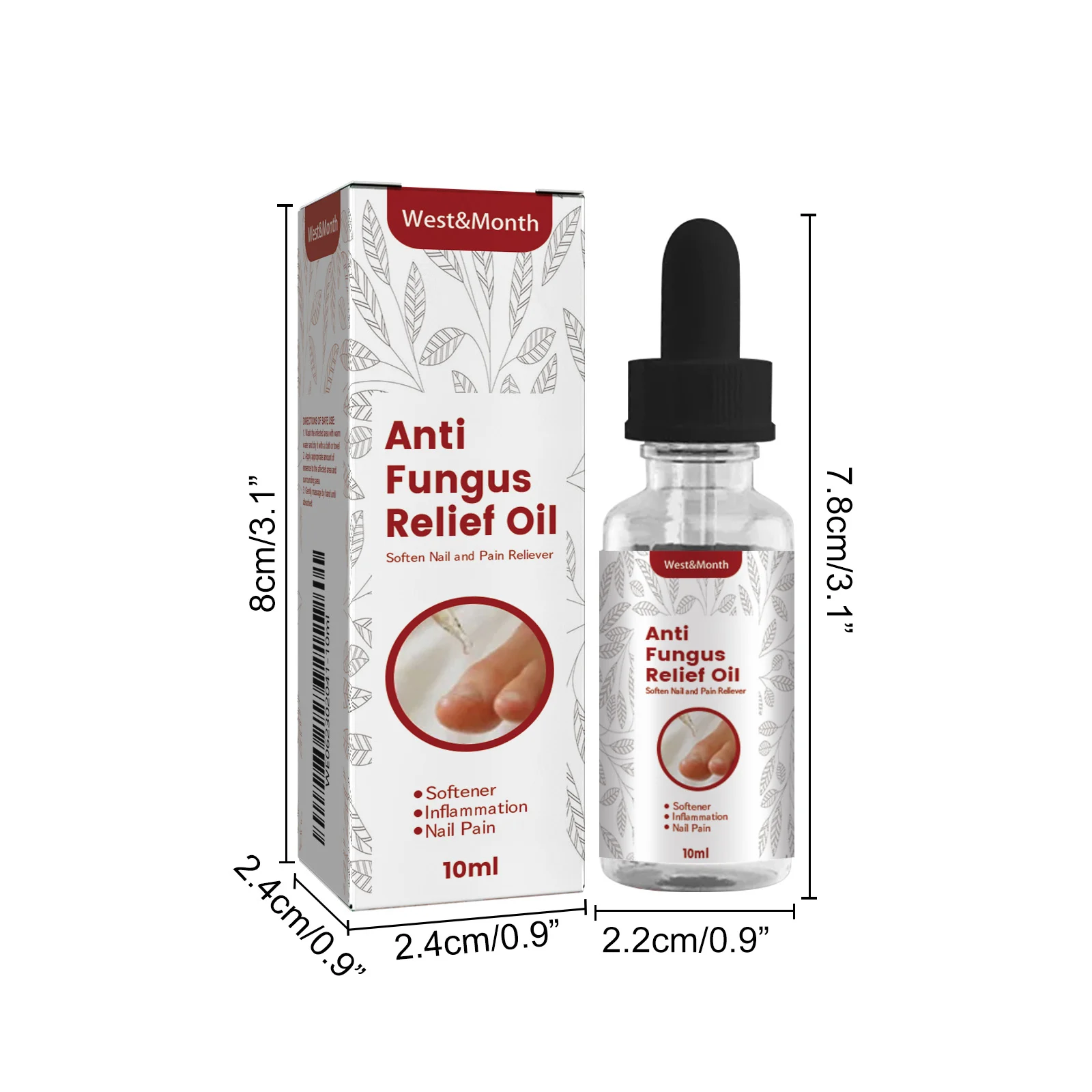 West Month Fungus Relief Oil for Toenails, Soften Thick Nails, Anti-Fungal Treatment, Nail Repair 1 anti fungus nail relief oil wes 5yurc2bj desc 1