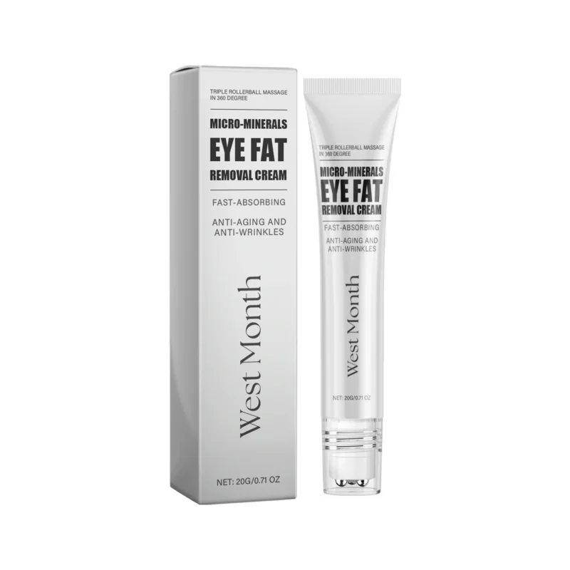 West Month Anti-Wrinkle Eye Fat Care Cream with Triple Rollerball Massage, Micro-Minerals