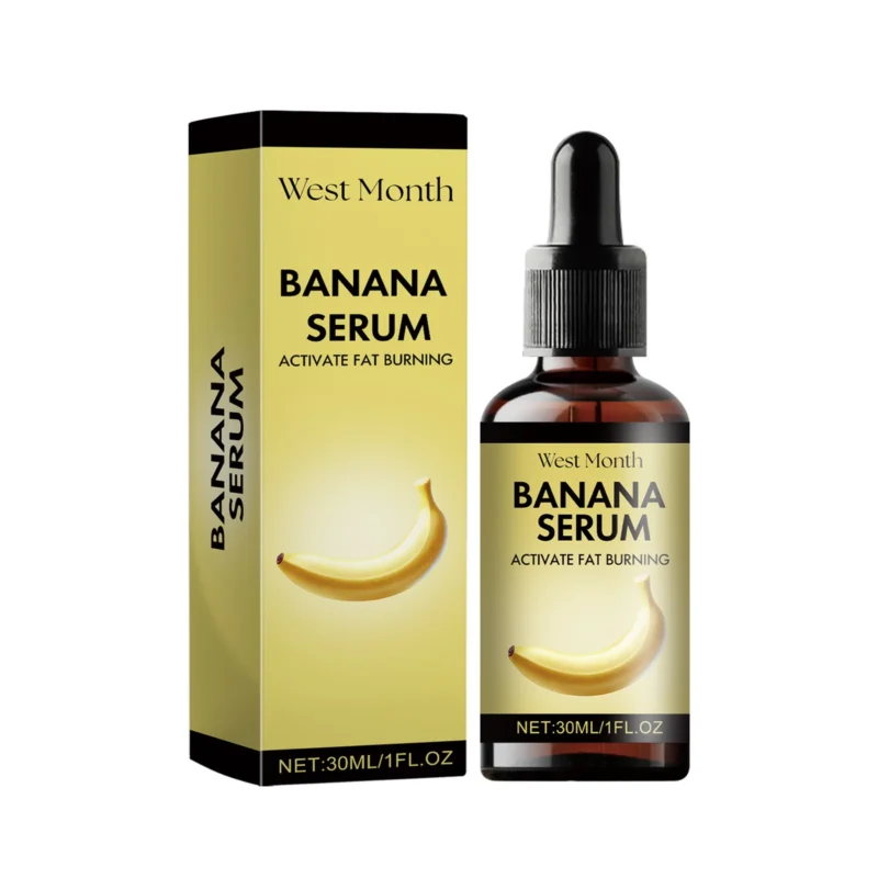West Month Banana Body Serum Oil with Ginger and Safflower Extract for Fat Burning and Skin Tightening