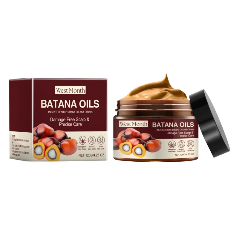West Month Batana Oil Hair Treatment Mask for deep nourishment, repairing dry damaged hair, and adding shine