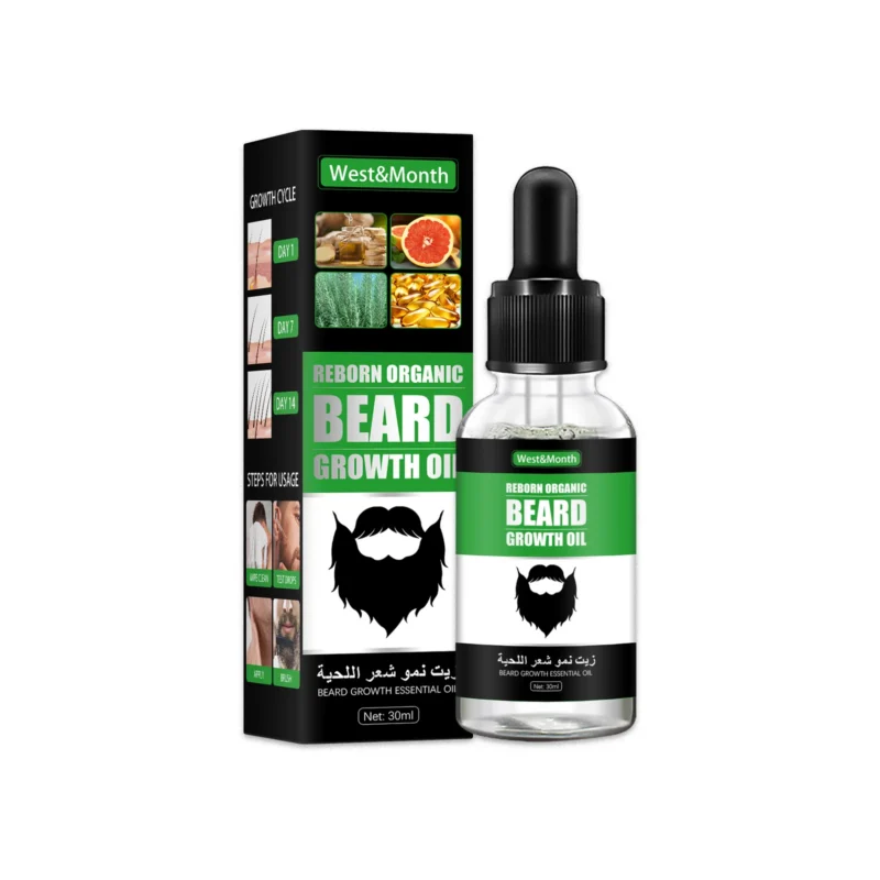 West&Month Beard Growth Oil for Men - Soften, Moisturize & Nourish - West Month