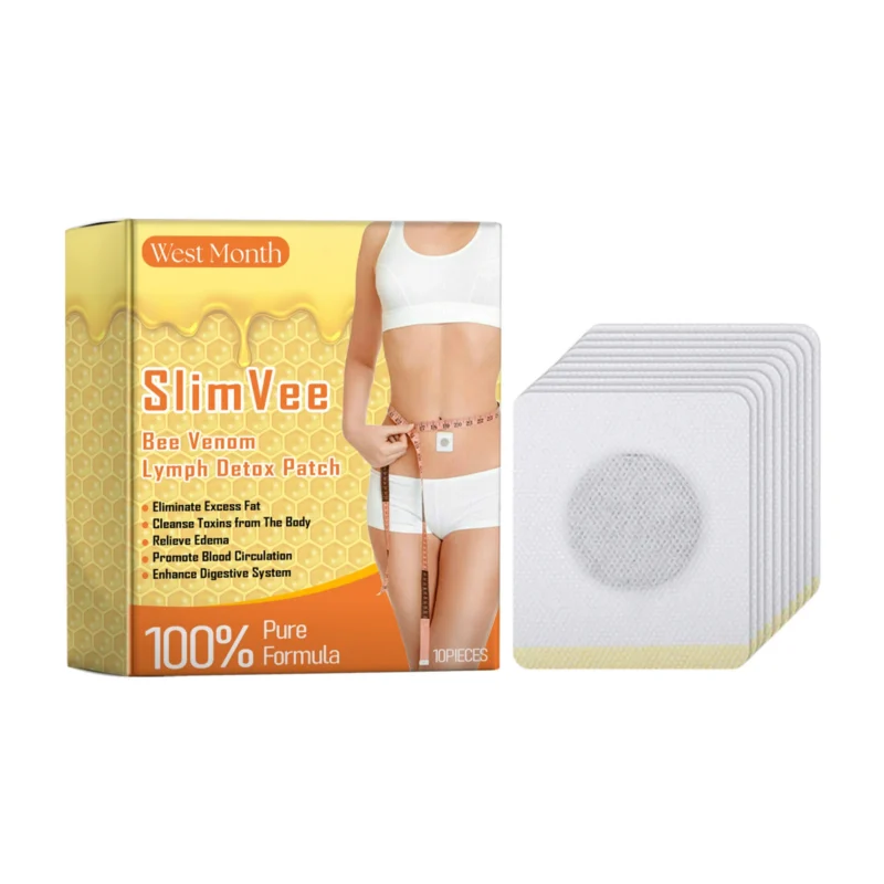 SlimVee Bee Venom Lymph Detox Patch - Slimming, Detoxifying, Body Contouring - West Month
