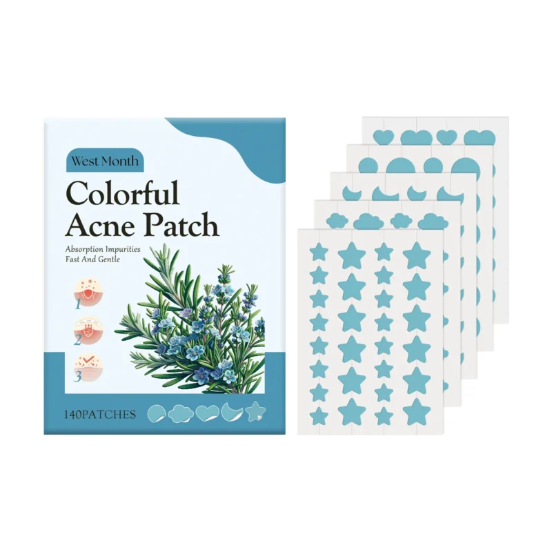 West Month Blue Acne Patches with Tea Tree & Hyaluronic Acid for Fast Gentle Care
