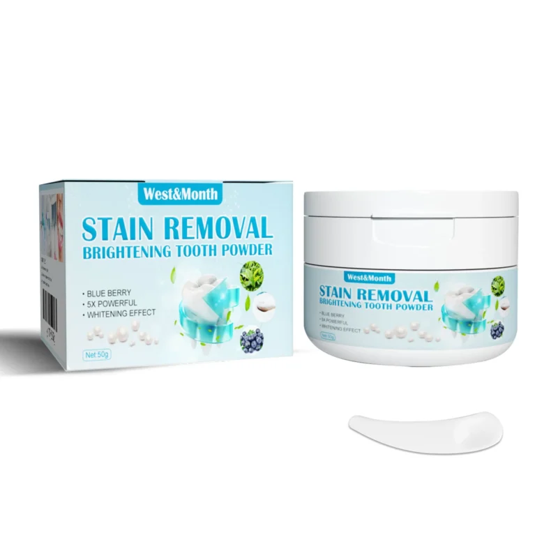 West&Month Blueberry Baking Soda Tooth Powder | Teeth Whitening, Stain Removal, Fresh Breath - West Month
