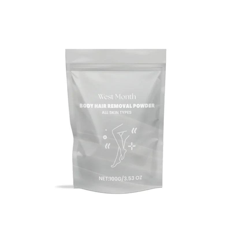 West Month Body Hair Removal Powder 100g for Gentle Hair Removal on Arms, Legs, and Underarms