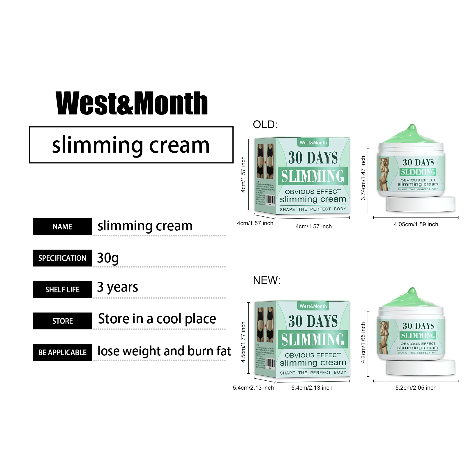 Body Slimming Cream Massage Gel 35g with Caffeine, Moisturizing & Tightening 1 body slimming massage gel 35g wes t7c7r3zv desc 1
