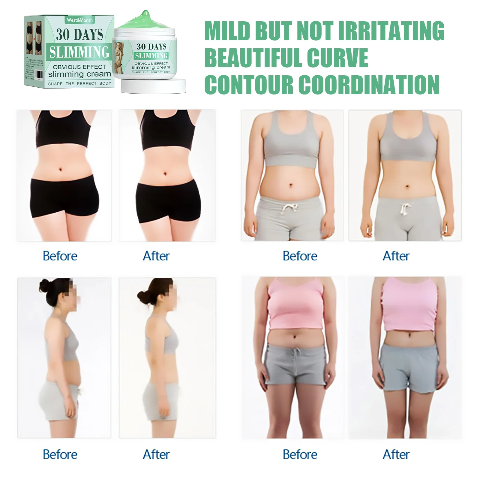 Body Slimming Cream Massage Gel 35g with Caffeine, Moisturizing & Tightening 6 body slimming massage gel 35g wes t7c7r3zv desc 6