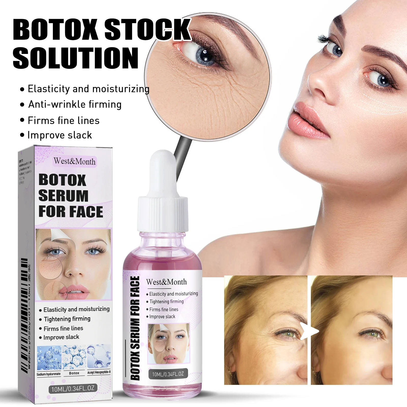 West Month Botox Anti-Wrinkle Serum For Face - Hydration, Firming, Elasticity 2 botox anti wrinkle serum wes n9daz5xa desc 2
