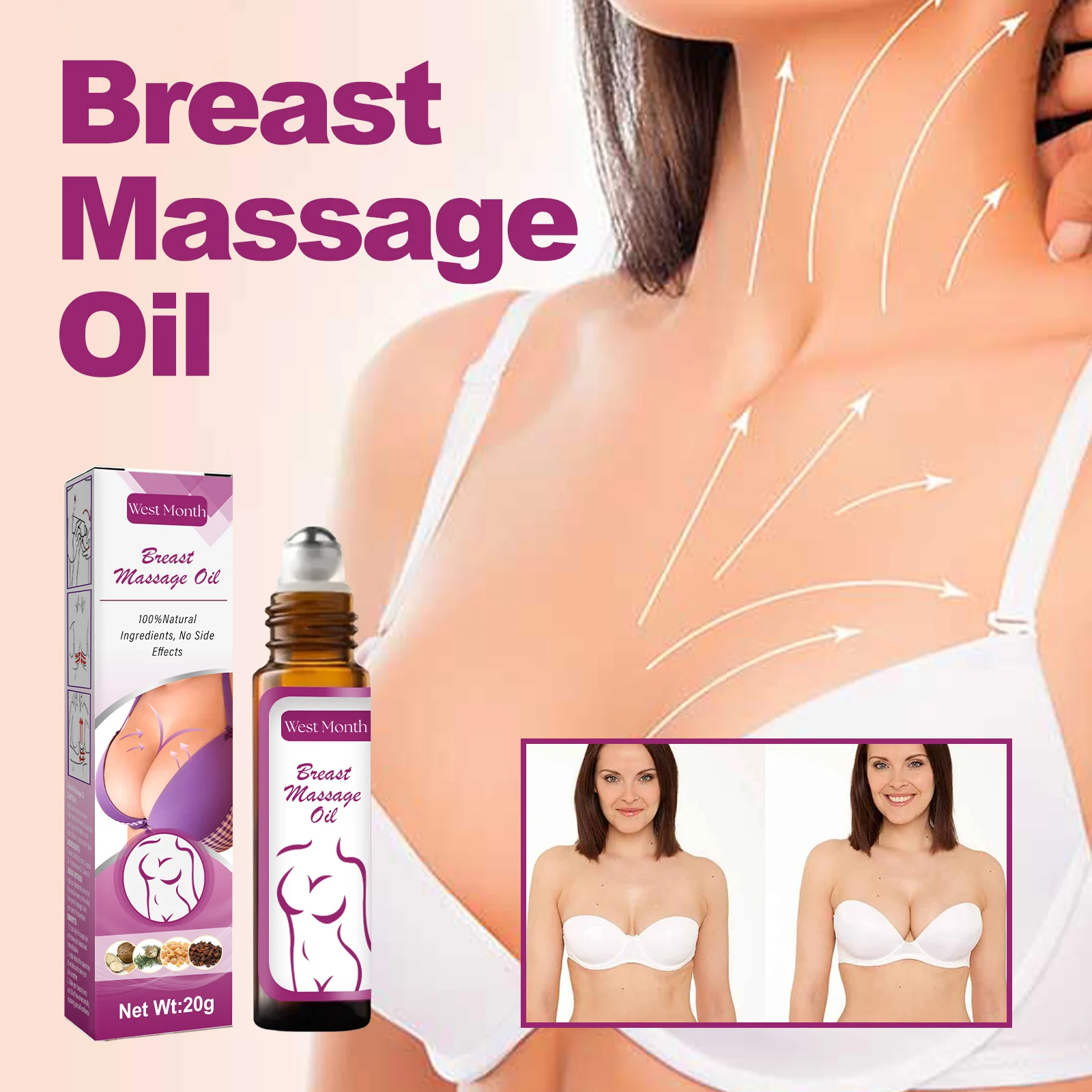 Breast Firming Roller Oil 20g for Tightening, Plumping & Smoothing Skin 2 breast firming roller oil 20g wes 33mpvbf9 desc 2